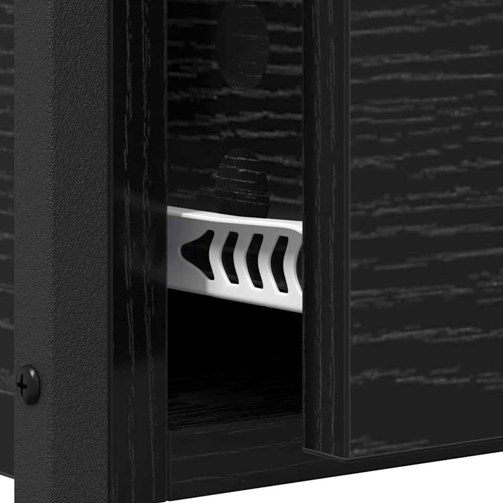 Wandtafel met lade Zwart Eiken 100 x 40 x 75 cm Bewerkt hout is nu te koop bij PeponiXL, paradijselijk wonen!