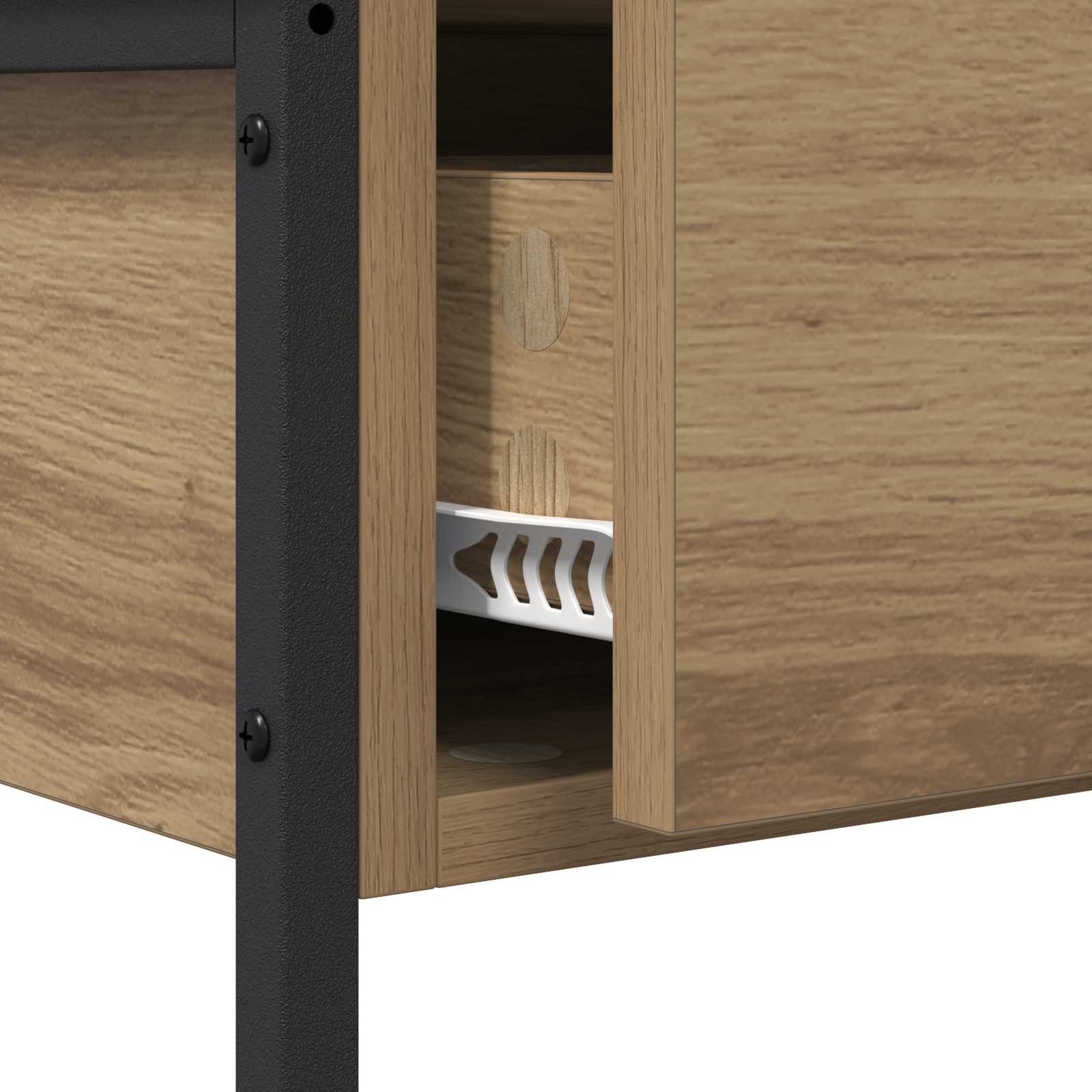 Wandtafel met lade Artisan Eiken 75 x 34,5 x 75 cm Bewerkt hout is nu te koop bij PeponiXL, paradijselijk wonen!