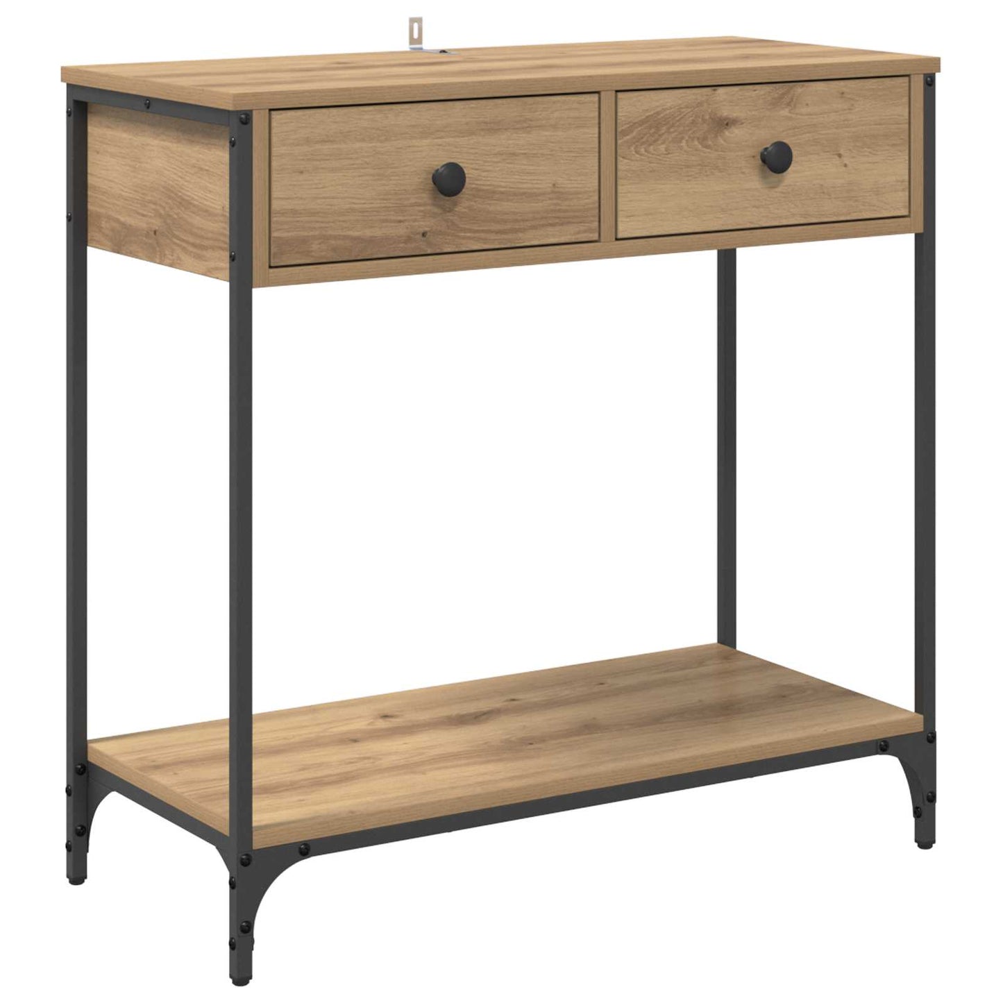 Wandtafel met lade Artisan Eiken 75 x 34,5 x 75 cm Bewerkt hout is nu te koop bij PeponiXL, paradijselijk wonen!