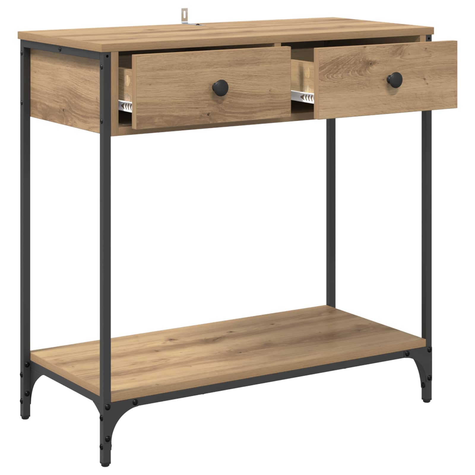 Wandtafel met lade Artisan Eiken 75 x 34,5 x 75 cm Bewerkt hout is nu te koop bij PeponiXL, paradijselijk wonen!