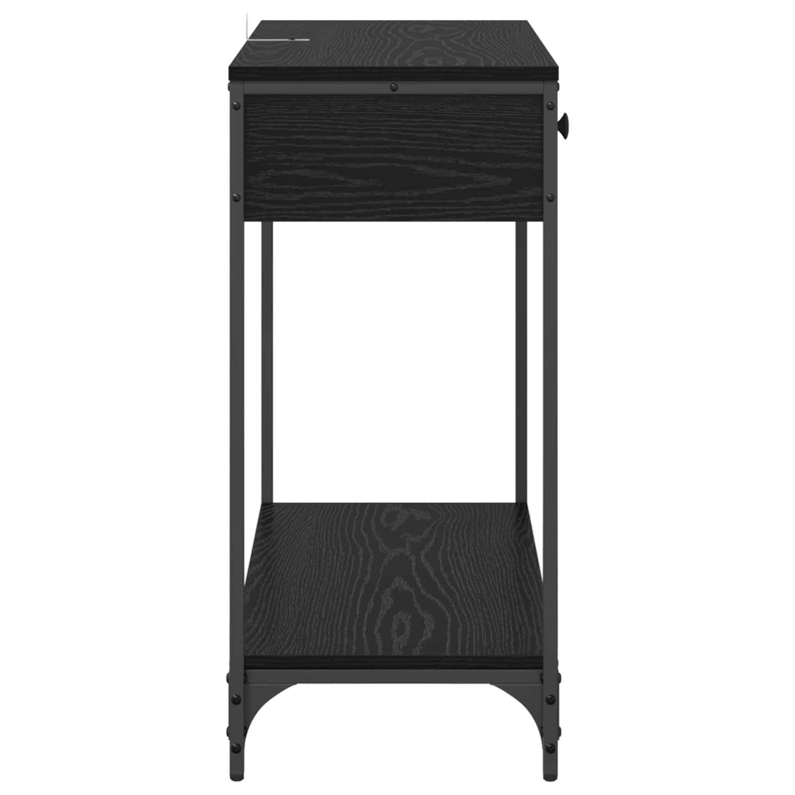 Wandtafel met lade Zwart Eiken 75 x 34,5 x 75 cm Bewerkt hout is nu te koop bij PeponiXL, paradijselijk wonen!