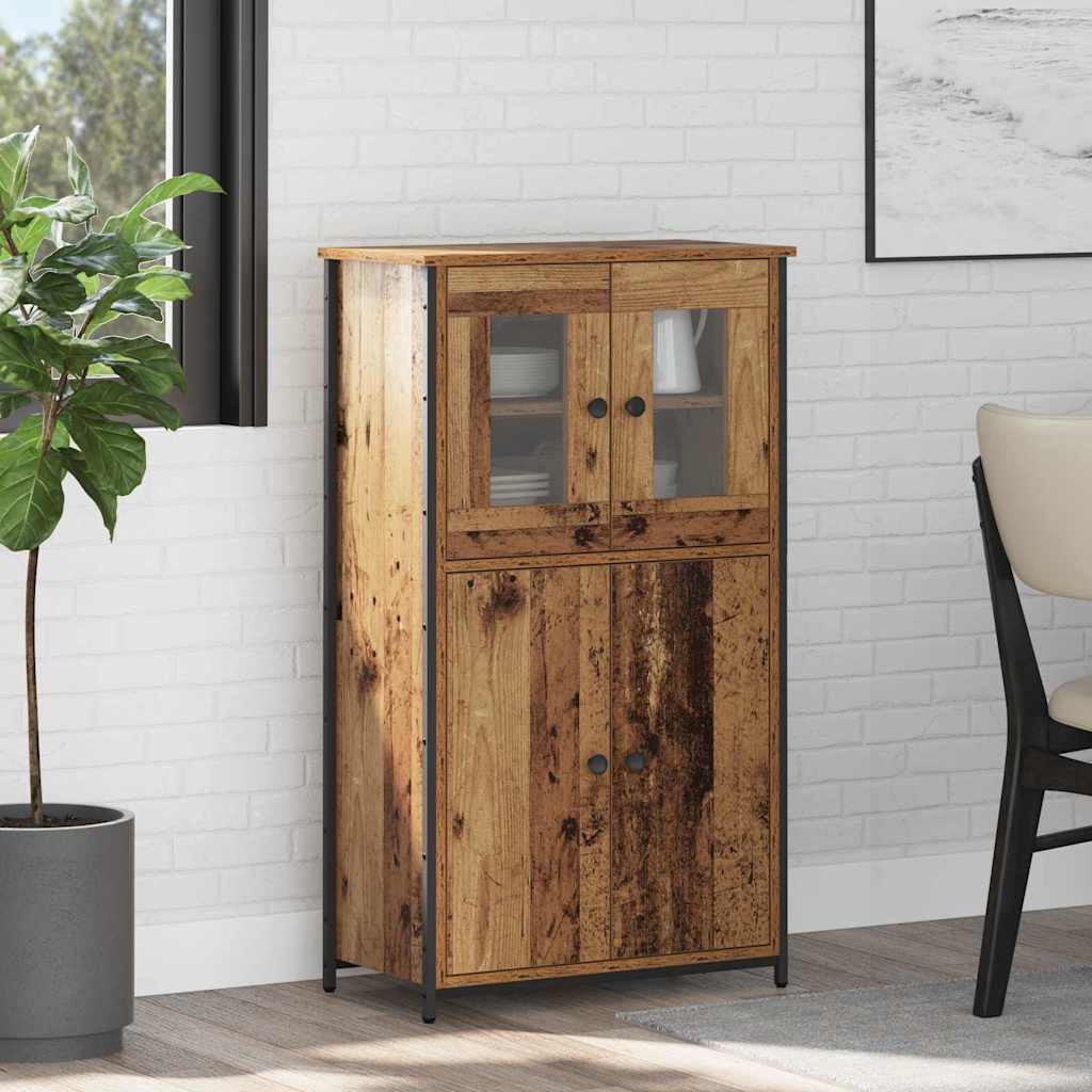 Highboard Oud Hout 62 x 32 x 106,5 cm Bewerkt hout is nu te koop bij PeponiXL, paradijselijk wonen!