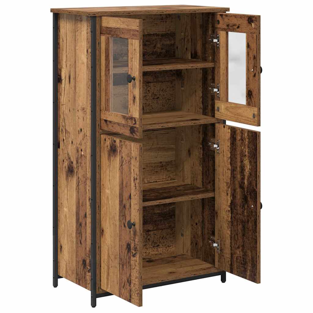 Highboard Oud Hout 62 x 32 x 106,5 cm Bewerkt hout is nu te koop bij PeponiXL, paradijselijk wonen!