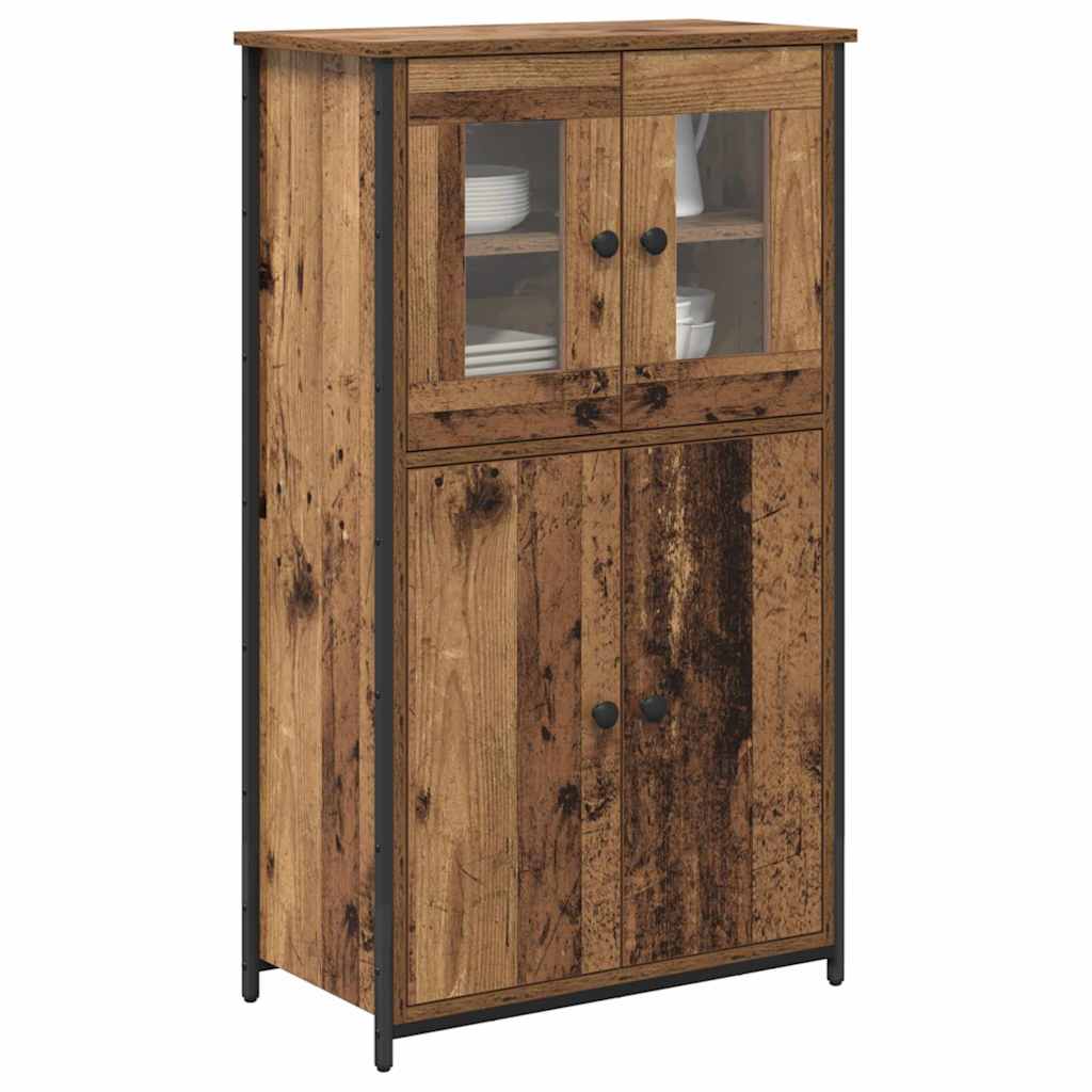Highboard Oud Hout 62 x 32 x 106,5 cm Bewerkt hout is nu te koop bij PeponiXL, paradijselijk wonen!