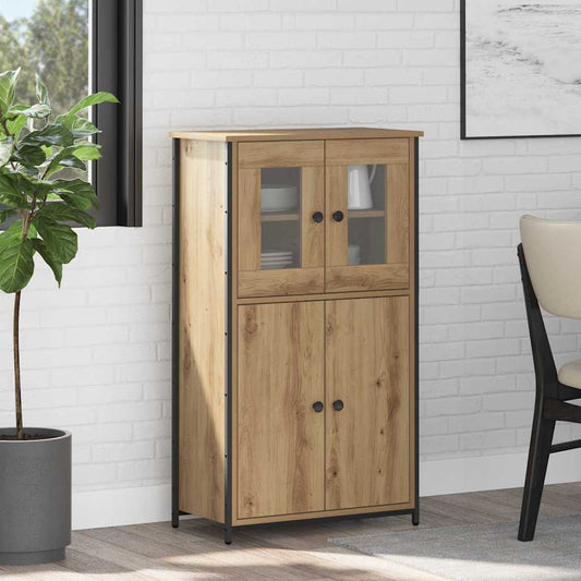 Highboard Artisan Eiken 62 x 32 x 106,5 cm Bewerkt hout is nu te koop bij PeponiXL, paradijselijk wonen!