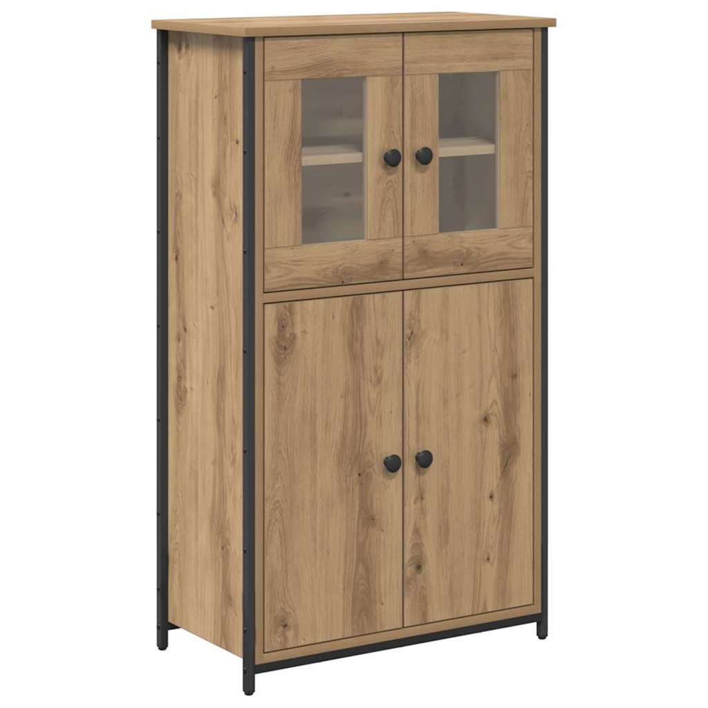 Highboard Artisan Eiken 62 x 32 x 106,5 cm Bewerkt hout is nu te koop bij PeponiXL, paradijselijk wonen!