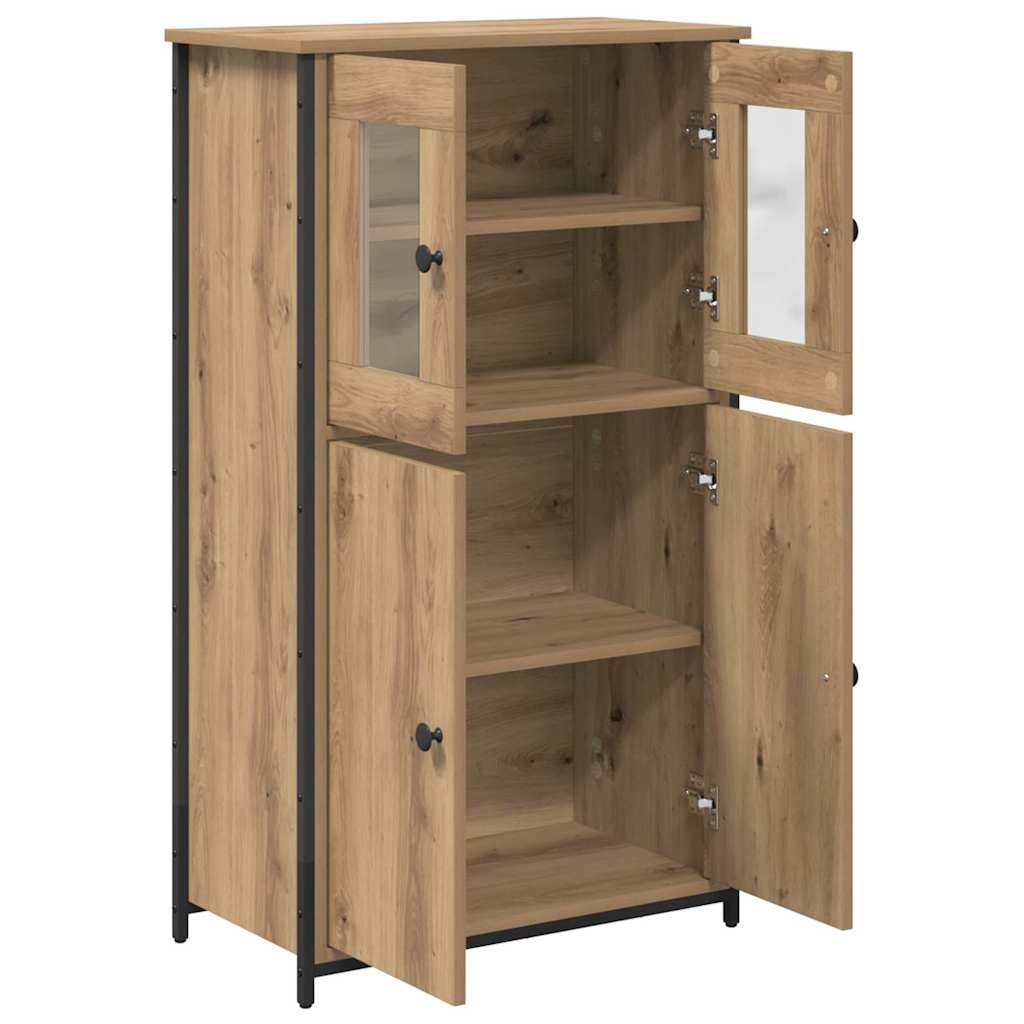 Highboard Artisan Eiken 62 x 32 x 106,5 cm Bewerkt hout is nu te koop bij PeponiXL, paradijselijk wonen!