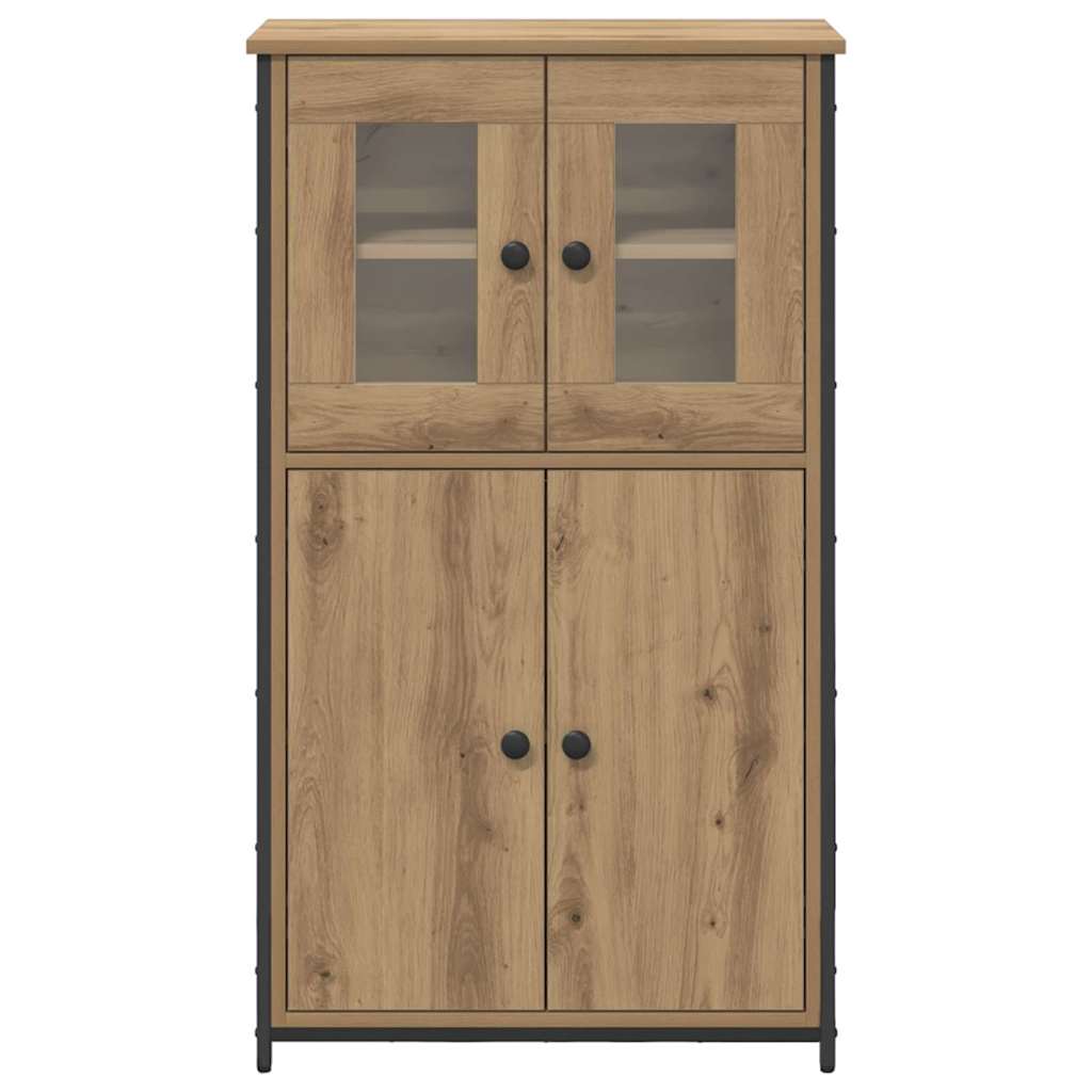 Highboard Artisan Eiken 62 x 32 x 106,5 cm Bewerkt hout is nu te koop bij PeponiXL, paradijselijk wonen!