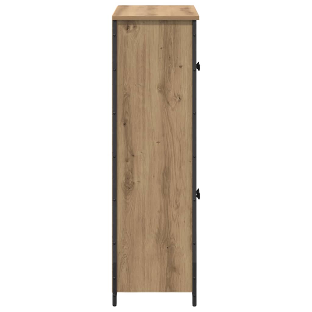 Highboard Artisan Eiken 62 x 32 x 106,5 cm Bewerkt hout is nu te koop bij PeponiXL, paradijselijk wonen!