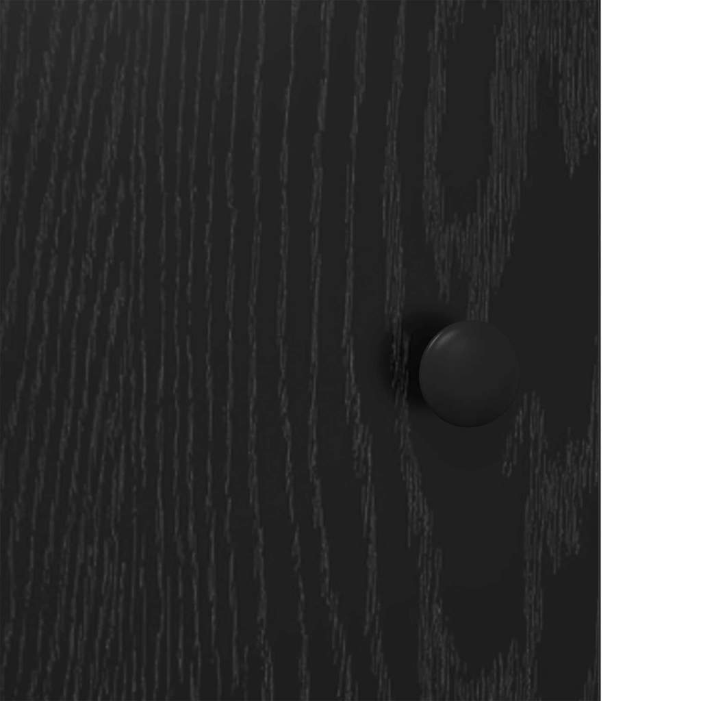 Highboard Zwart Eiken 62 x 32 x 106,5 cm Bewerkt hout is nu te koop bij PeponiXL, paradijselijk wonen!