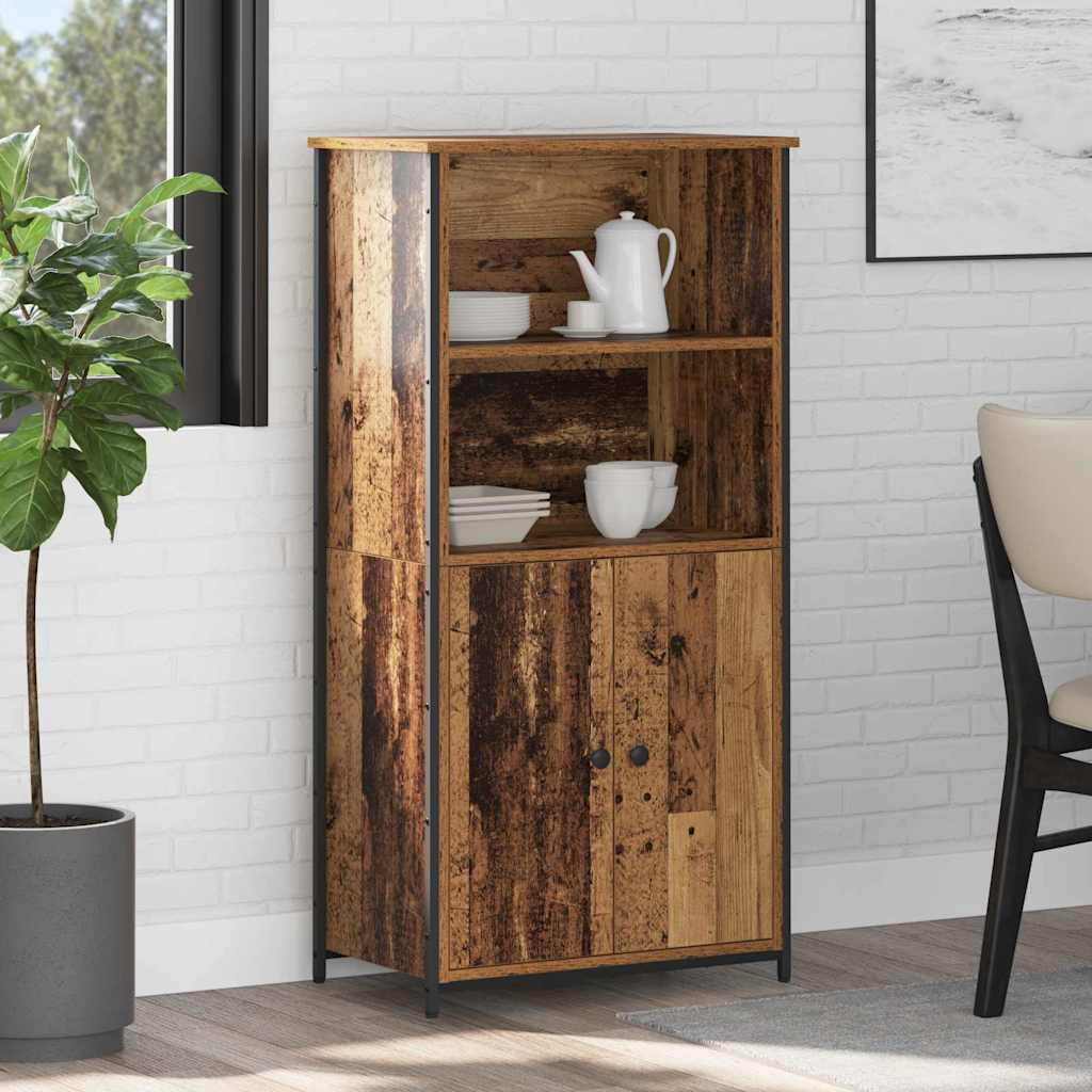 Highboard Oud Hout 62 x 36 x 121,5 cm Bewerkt hout is nu te koop bij PeponiXL, paradijselijk wonen!