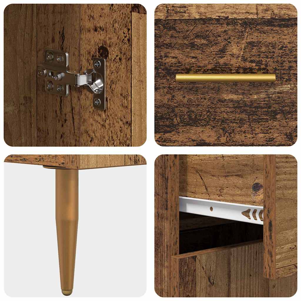 Dressoir met lade Oud Hout 69,5 x 34 x 90 cm Bewerkt hout is nu te koop bij PeponiXL, paradijselijk wonen!