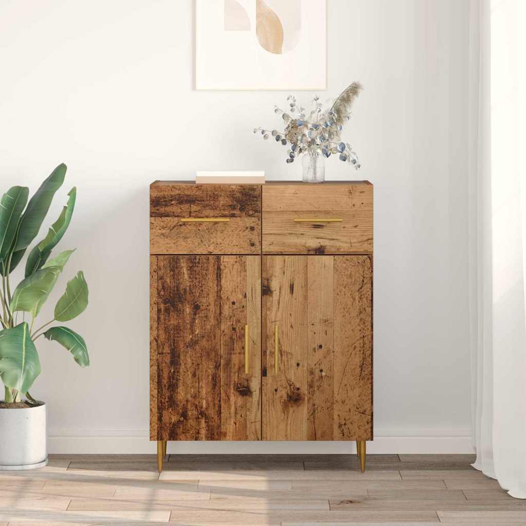 Dressoir met lade Oud Hout 69,5 x 34 x 90 cm Bewerkt hout is nu te koop bij PeponiXL, paradijselijk wonen!