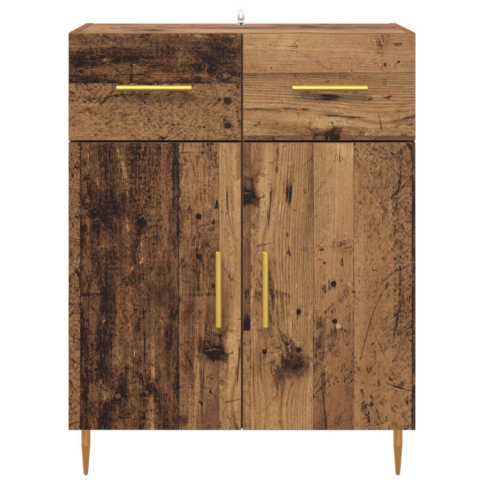 Dressoir met lade Oud Hout 69,5 x 34 x 90 cm Bewerkt hout is nu te koop bij PeponiXL, paradijselijk wonen!