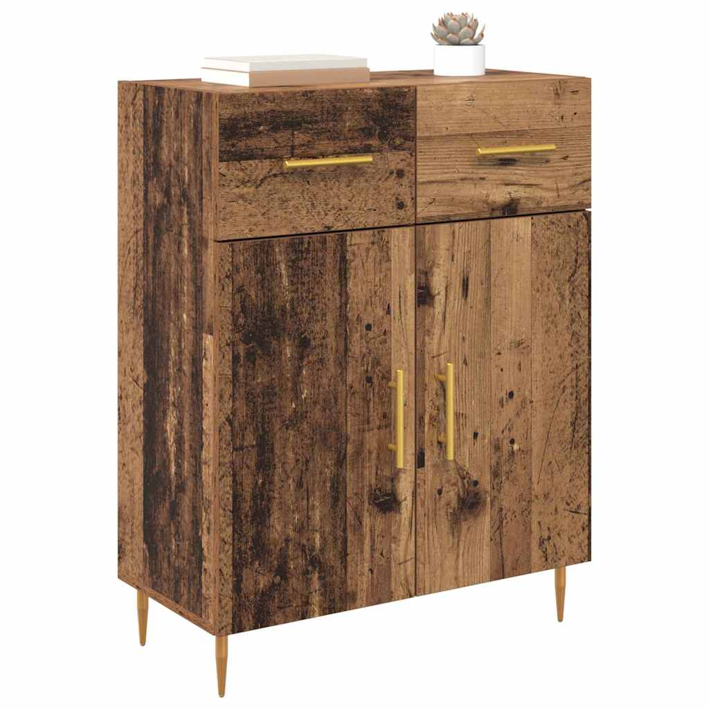 Dressoir met lade Oud Hout 69,5 x 34 x 90 cm Bewerkt hout is nu te koop bij PeponiXL, paradijselijk wonen!