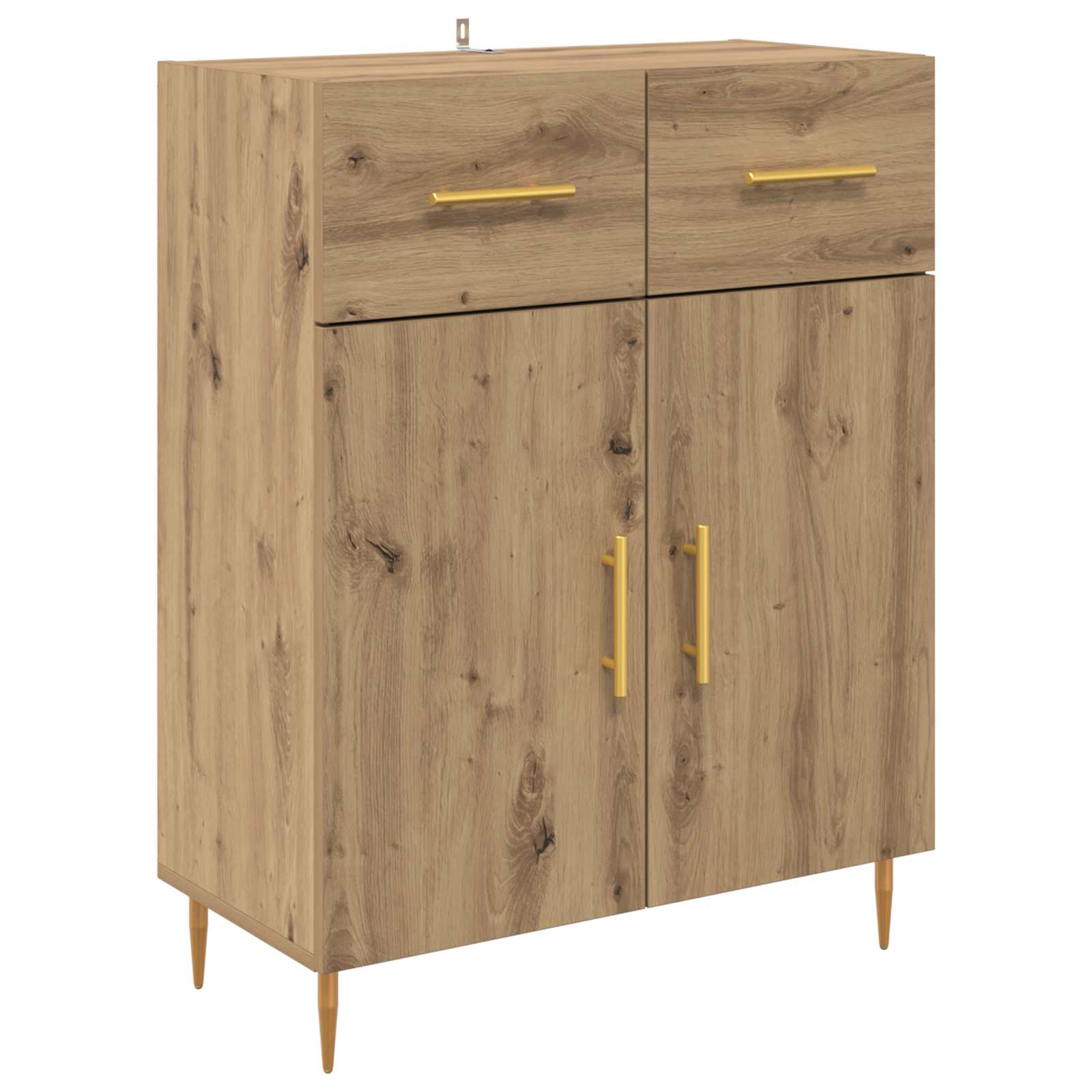 Dressoir met lade Artisan Eiken 69,5 x 34 x 90 cm Bewerkt hout is nu te koop bij PeponiXL, paradijselijk wonen!