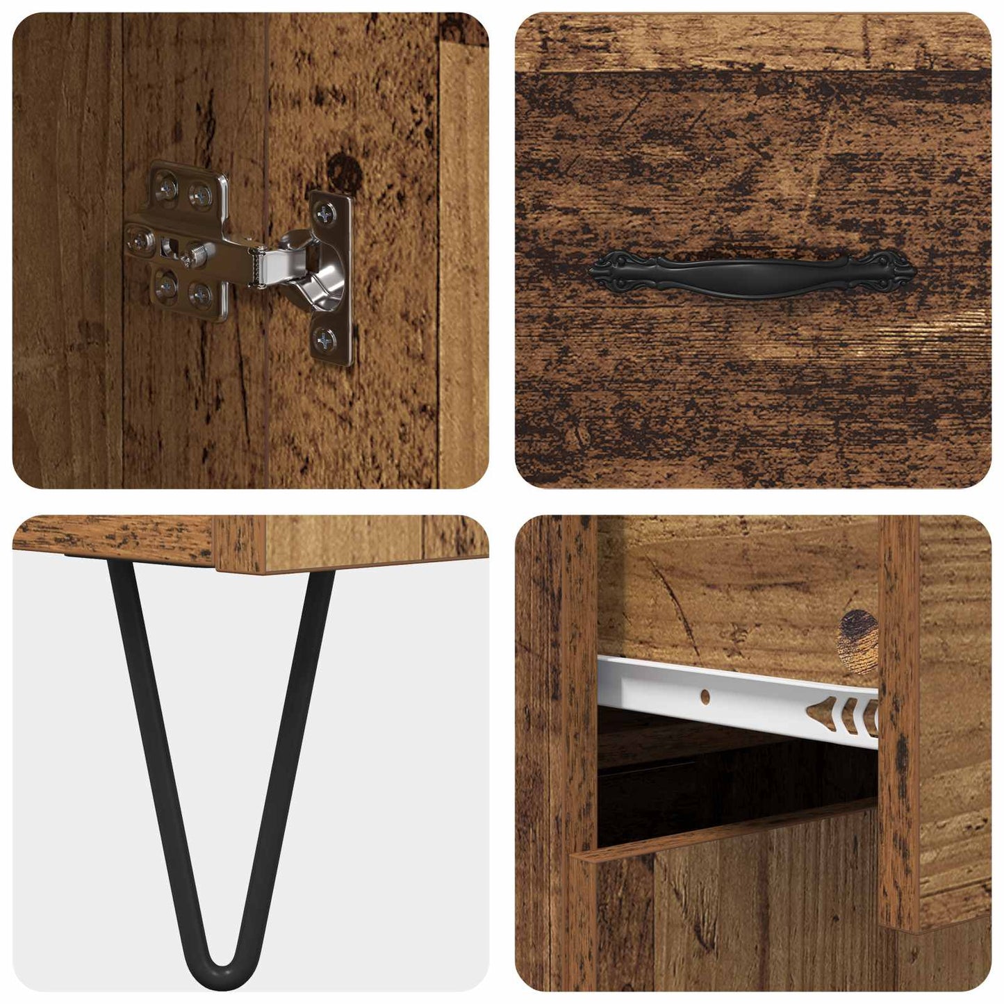 Dressoir met lade Oud Hout 69,5 x 34 x 90 cm Bewerkt hout is nu te koop bij PeponiXL, paradijselijk wonen!