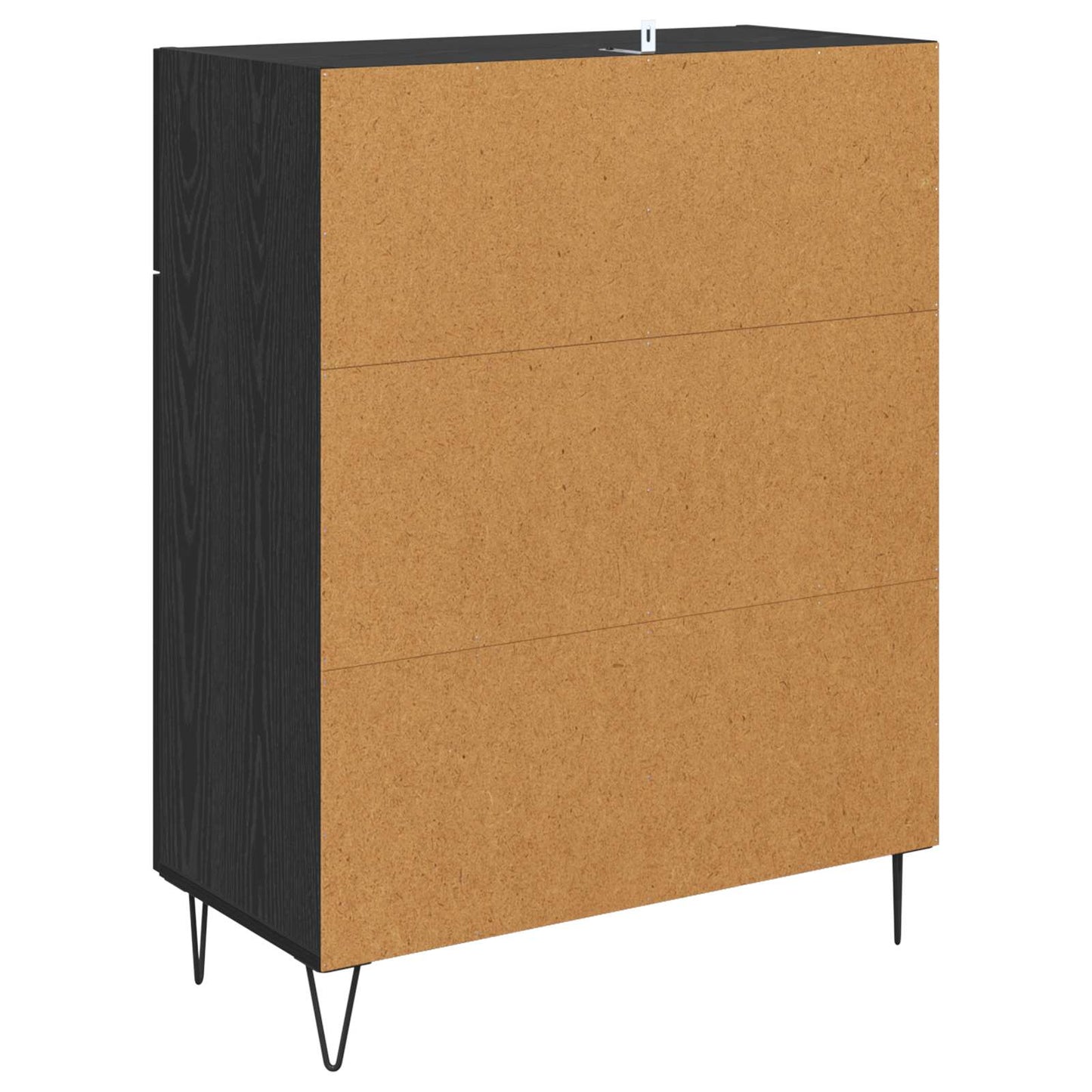 Dressoir met lade Zwart Eiken 69,5 x 34 x 90 cm Bewerkt hout is nu te koop bij PeponiXL, paradijselijk wonen!