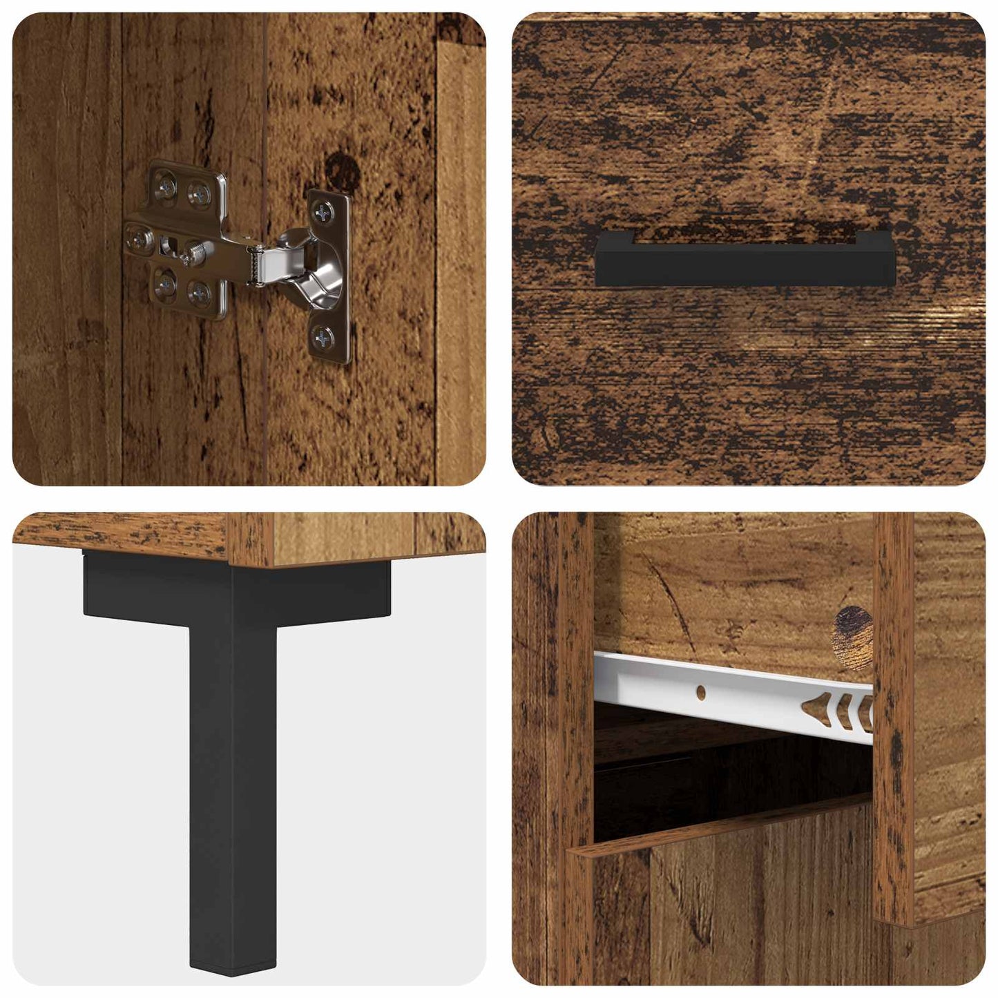 Dressoir met lade Oudhout 69,5 x 34 x 90 cm Bewerkt hout is nu te koop bij PeponiXL, paradijselijk wonen!