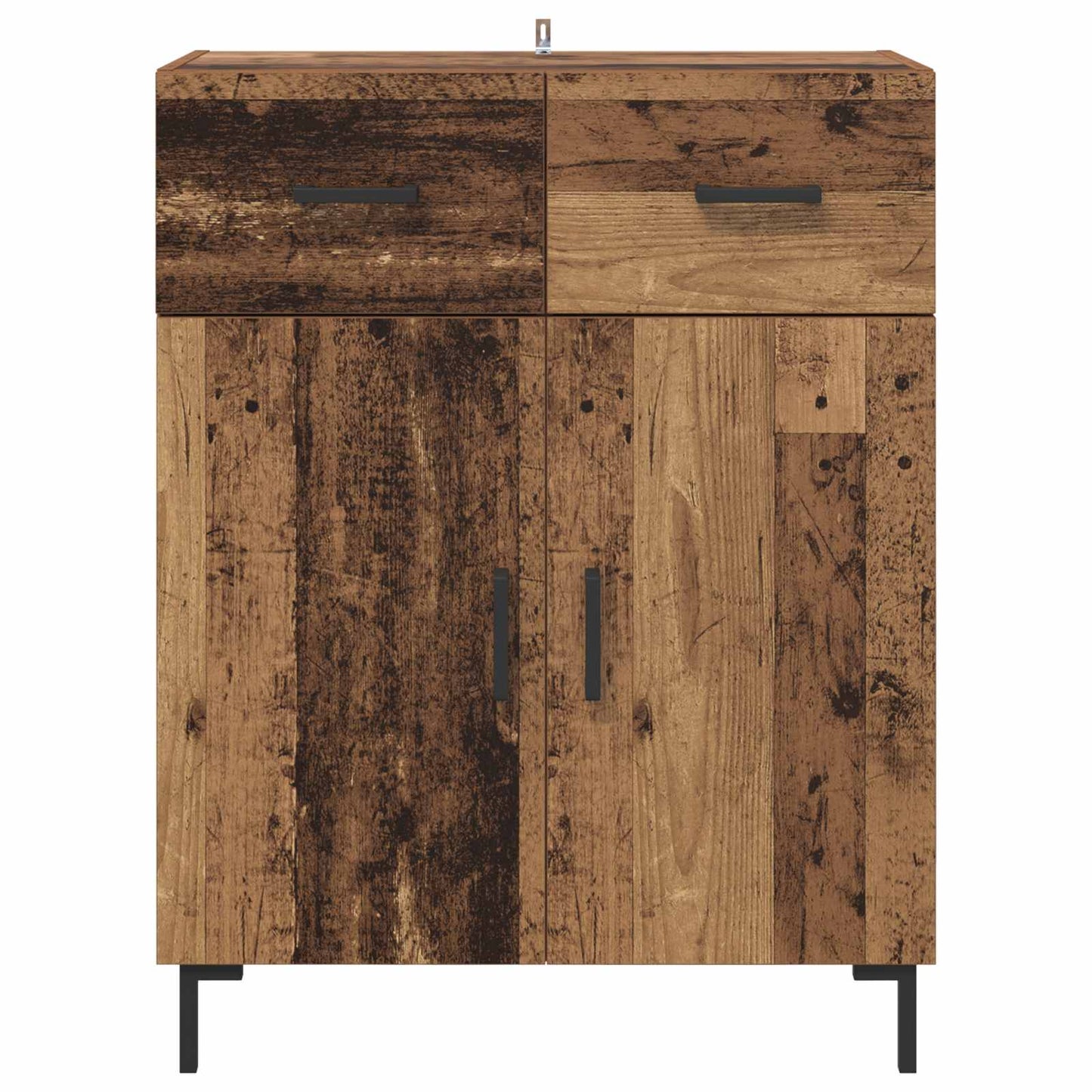 Dressoir met lade Oudhout 69,5 x 34 x 90 cm Bewerkt hout is nu te koop bij PeponiXL, paradijselijk wonen!