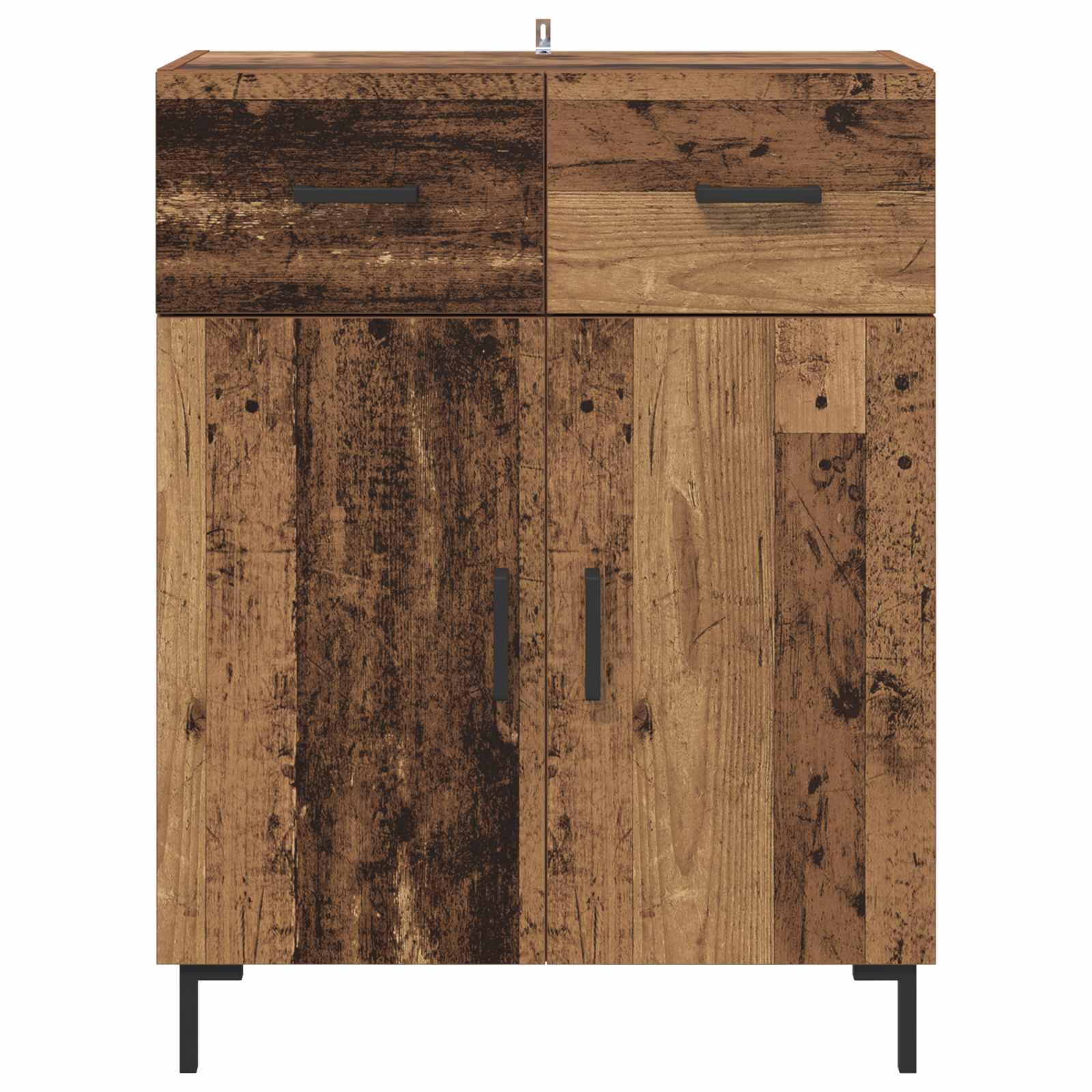 Dressoir met lade Oudhout 69,5 x 34 x 90 cm Bewerkt hout is nu te koop bij PeponiXL, paradijselijk wonen!