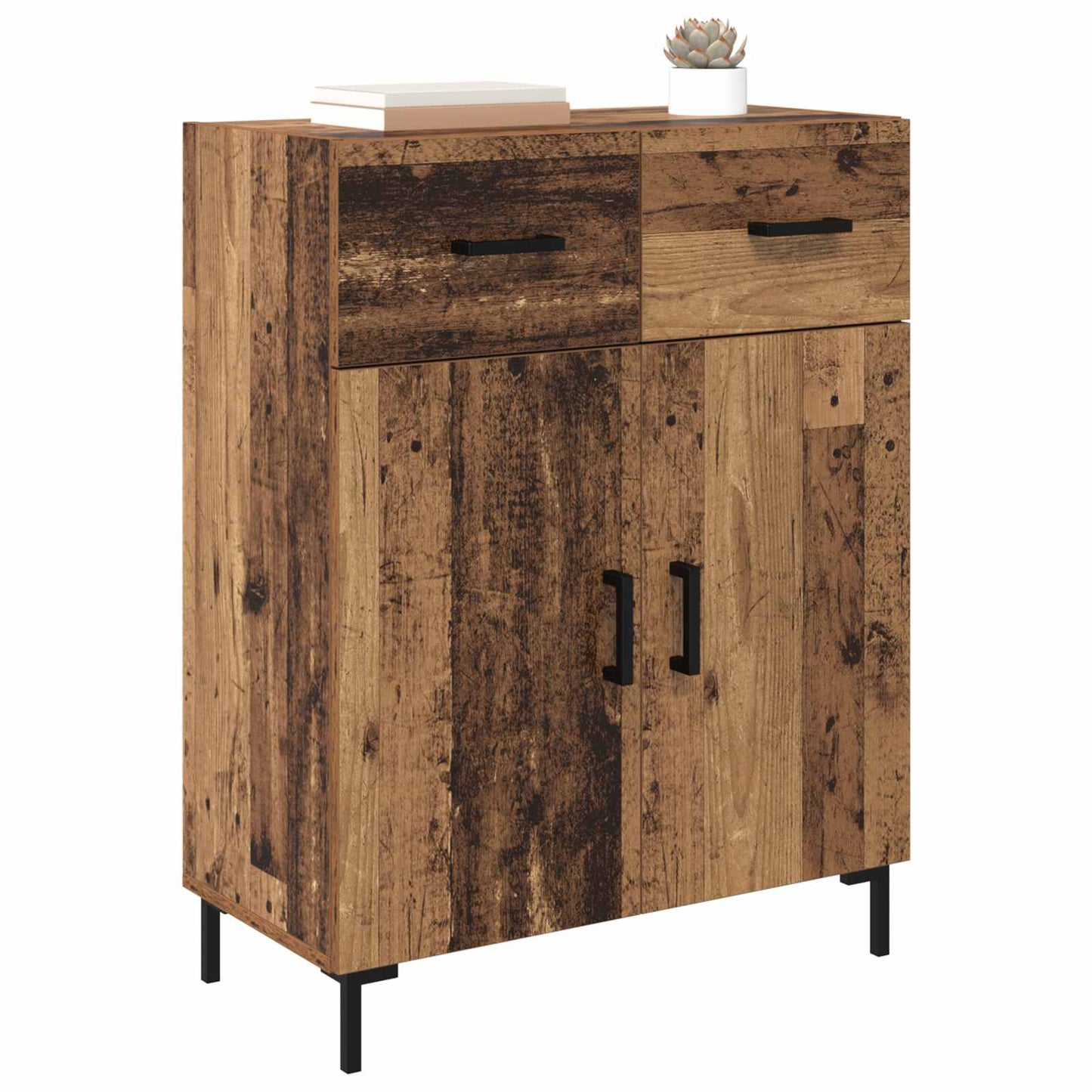 Dressoir met lade Oudhout 69,5 x 34 x 90 cm Bewerkt hout is nu te koop bij PeponiXL, paradijselijk wonen!