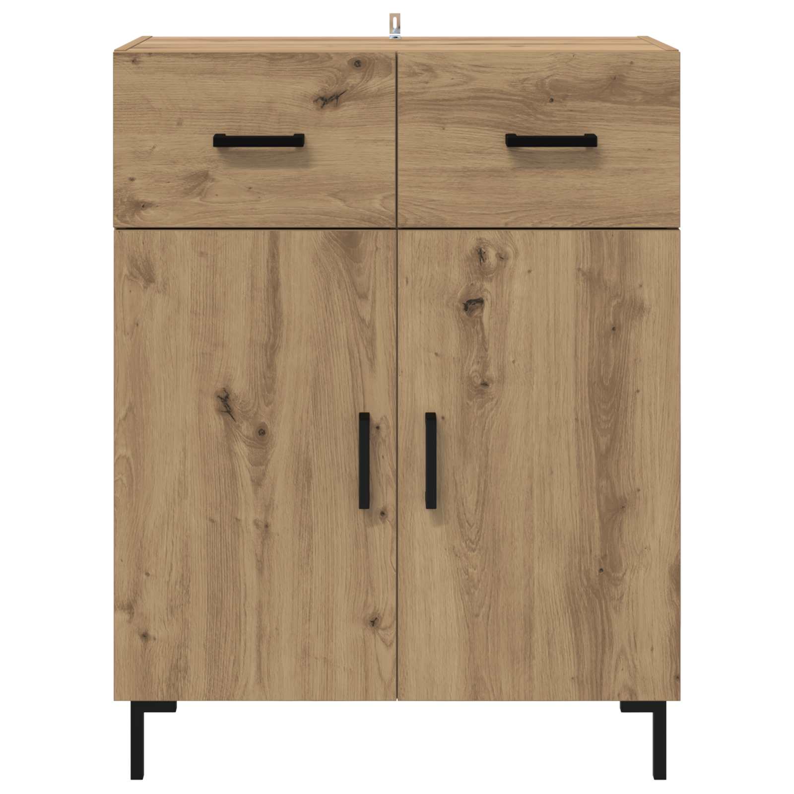 Dressoir met lade Artisan Eiken 69,5 x 34 x 90 cm Bewerkt hout is nu te koop bij PeponiXL, paradijselijk wonen!