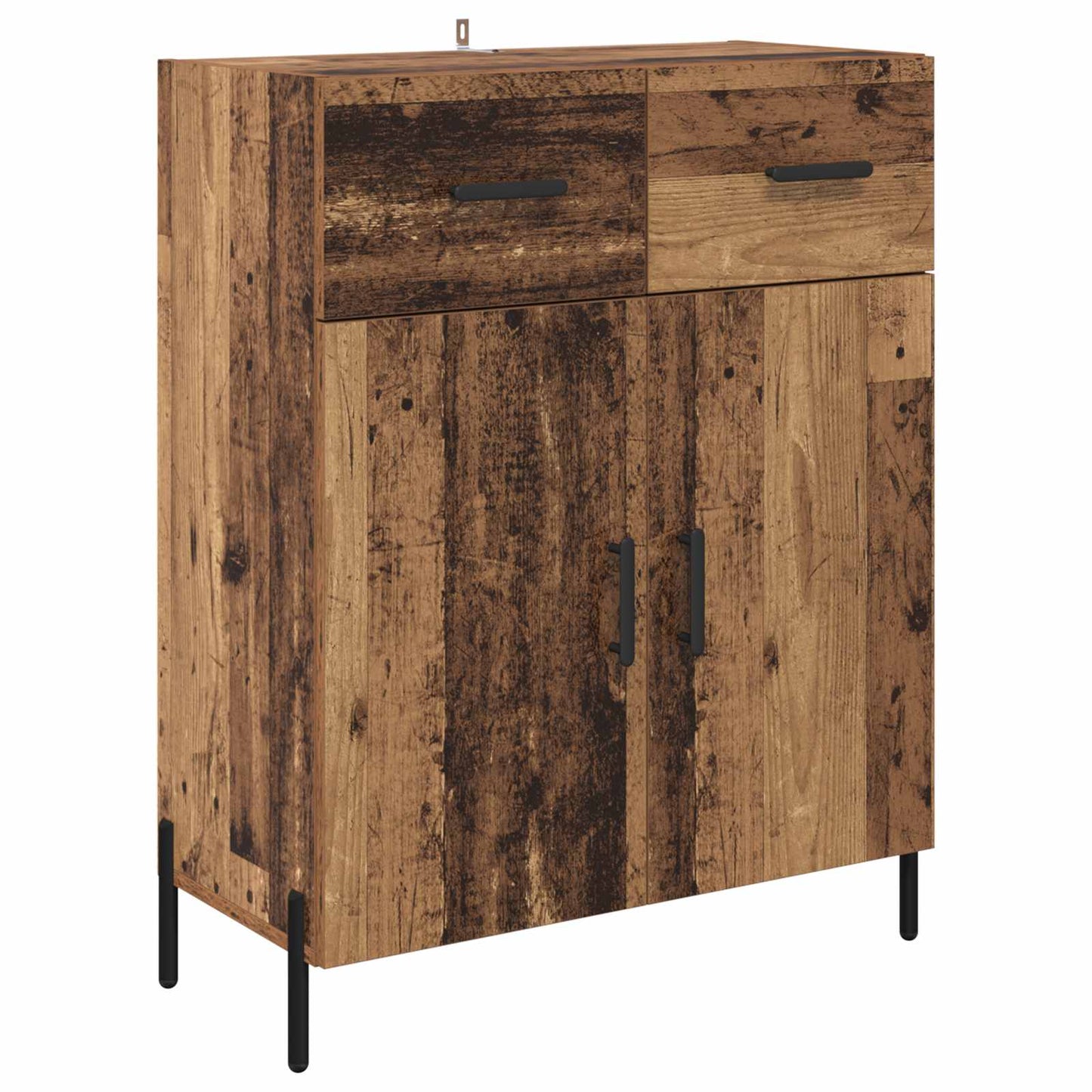 Dressoir met lade Oud Hout 69,5 x 34 x 90 cm Bewerkt hout is nu te koop bij PeponiXL, paradijselijk wonen!