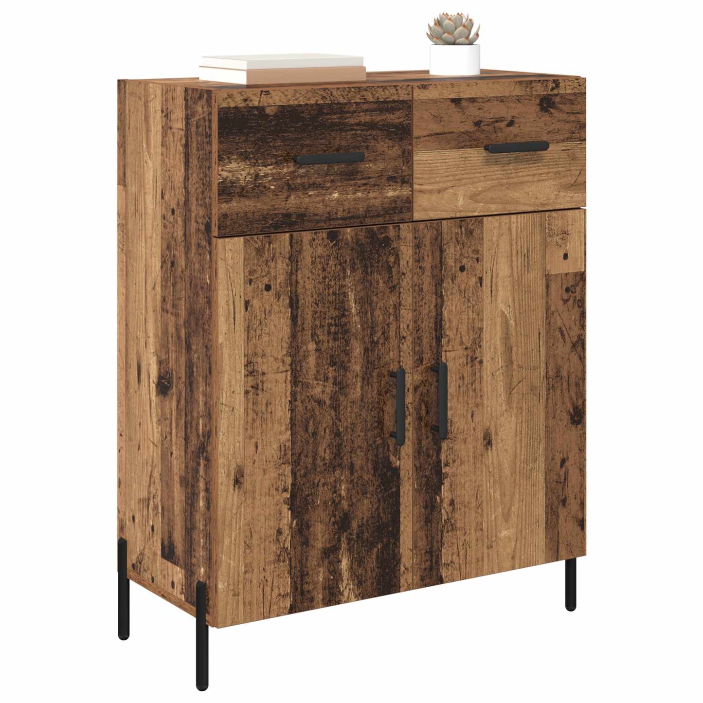Dressoir met lade Oud Hout 69,5 x 34 x 90 cm Bewerkt hout is nu te koop bij PeponiXL, paradijselijk wonen!