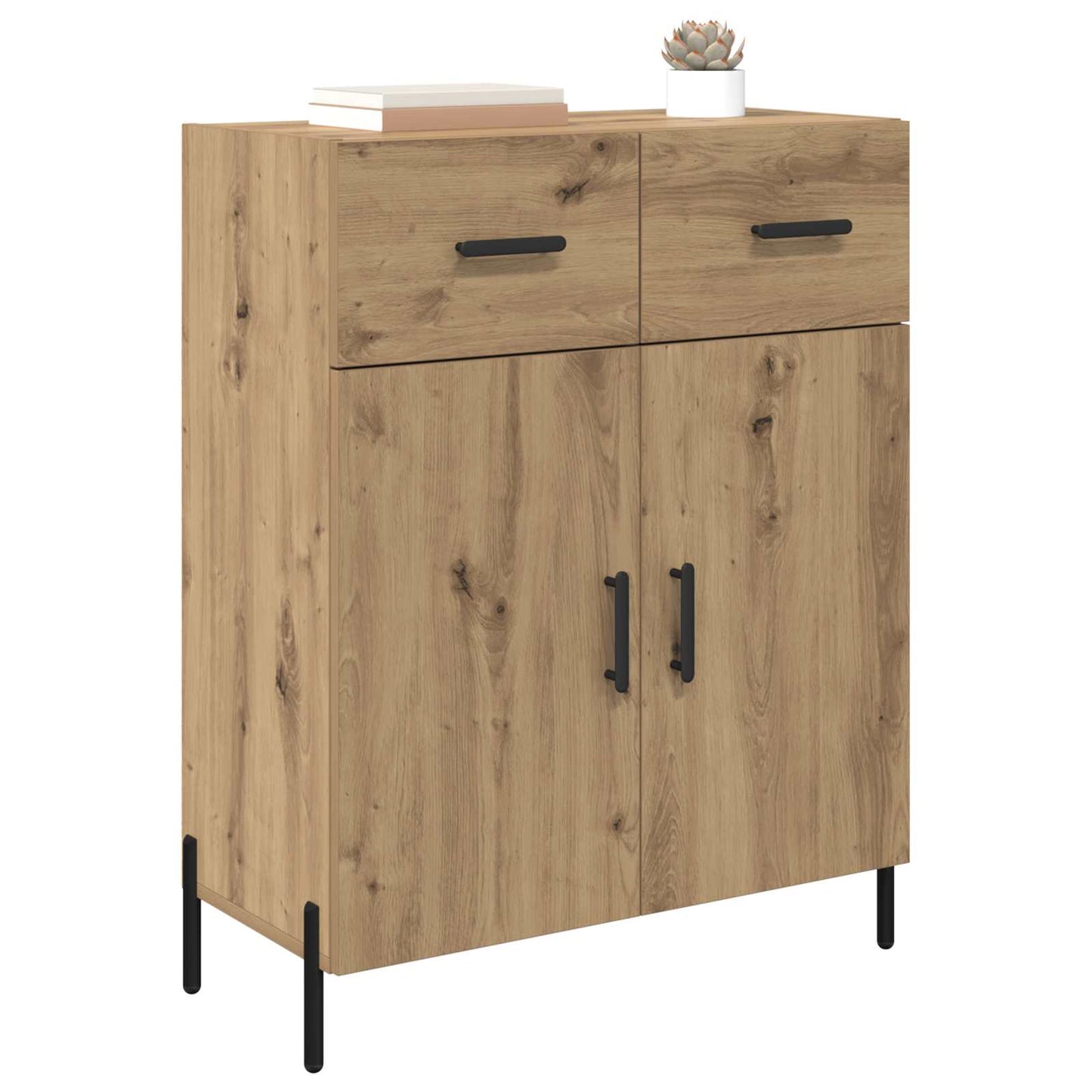 Dressoir met lade Artisan Eiken 69,5 x 34 x 90 cm Bewerkt hout is nu te koop bij PeponiXL, paradijselijk wonen!