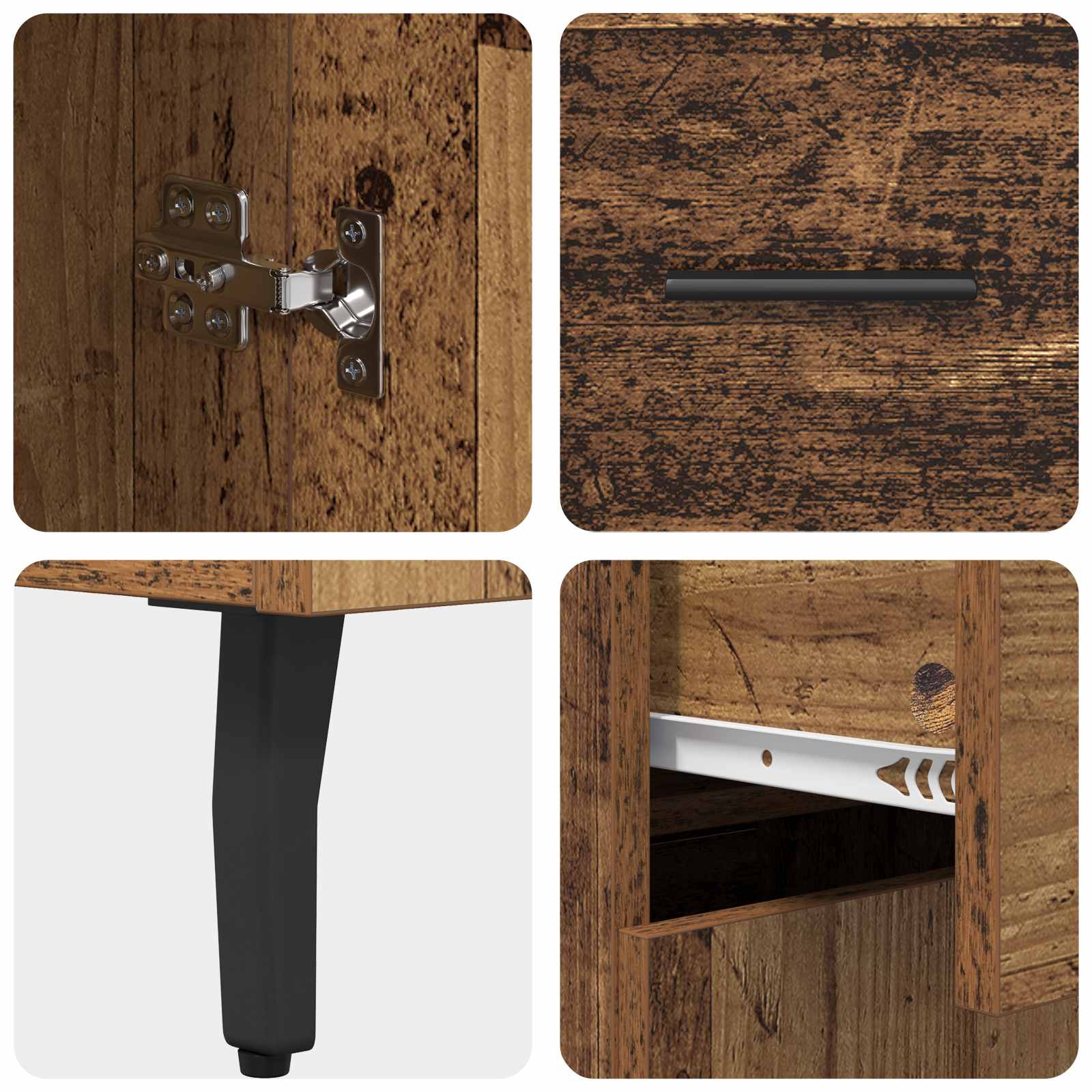 Dressoir met lade Oud Hout 69,5 x 34 x 90 cm Bewerkt hout is nu te koop bij PeponiXL, paradijselijk wonen!