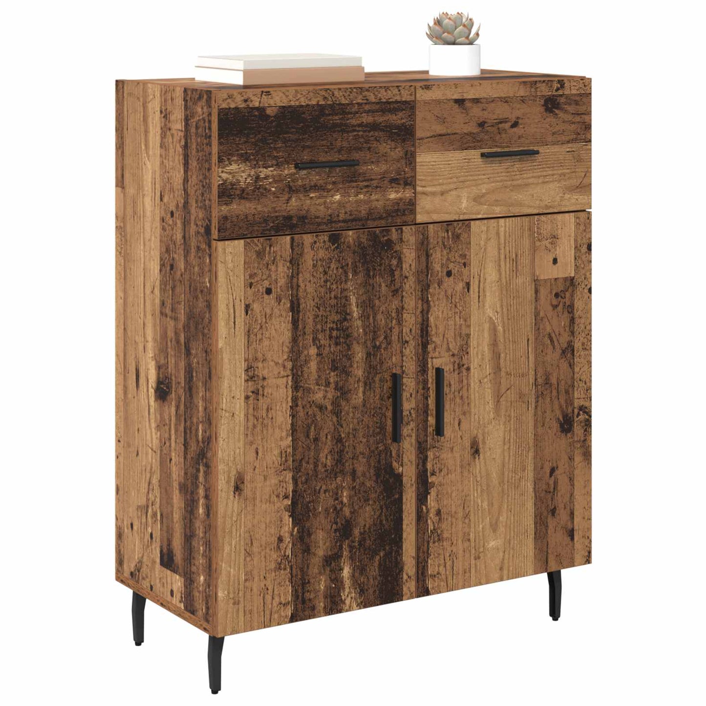 Dressoir met lade Oud Hout 69,5 x 34 x 90 cm Bewerkt hout is nu te koop bij PeponiXL, paradijselijk wonen!