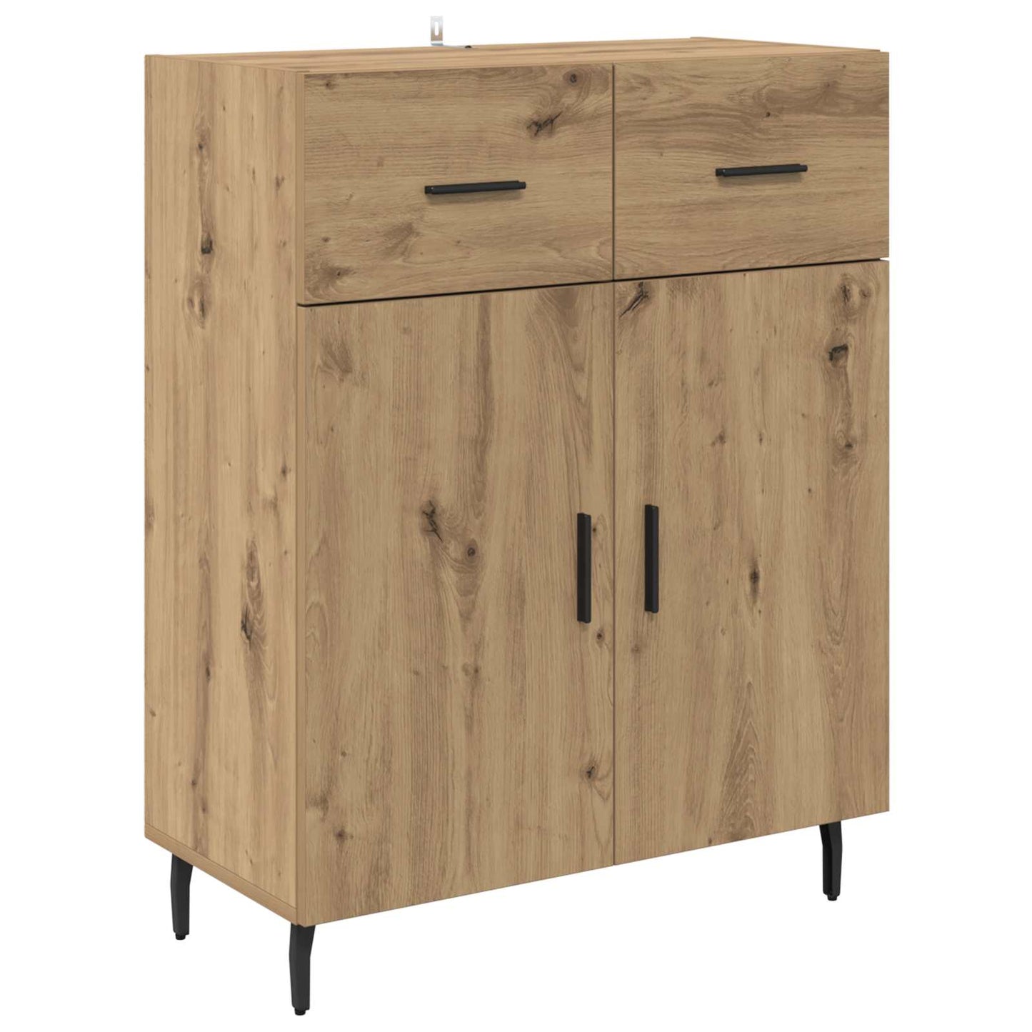 Dressoir met lade Artisan Eiken 69,5 x 34 x 90 cm Bewerkt hout is nu te koop bij PeponiXL, paradijselijk wonen!
