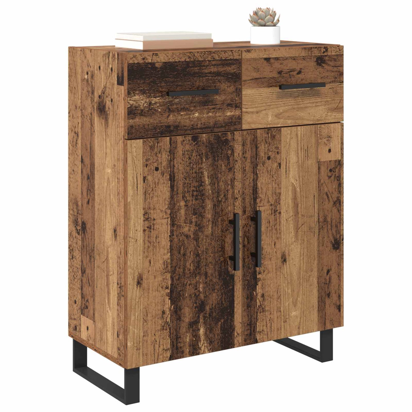 Dressoir met lade Oud Hout 69,5 x 34 x 90 cm Bewerkt hout is nu te koop bij PeponiXL, paradijselijk wonen!