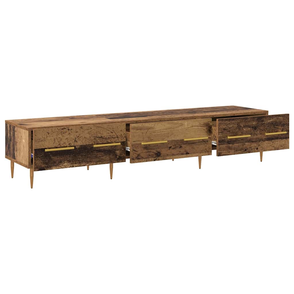 TV-kast met lade Oud Hout 150 x 36 x 30 cm Bewerkt hout is nu te koop bij PeponiXL, paradijselijk wonen!