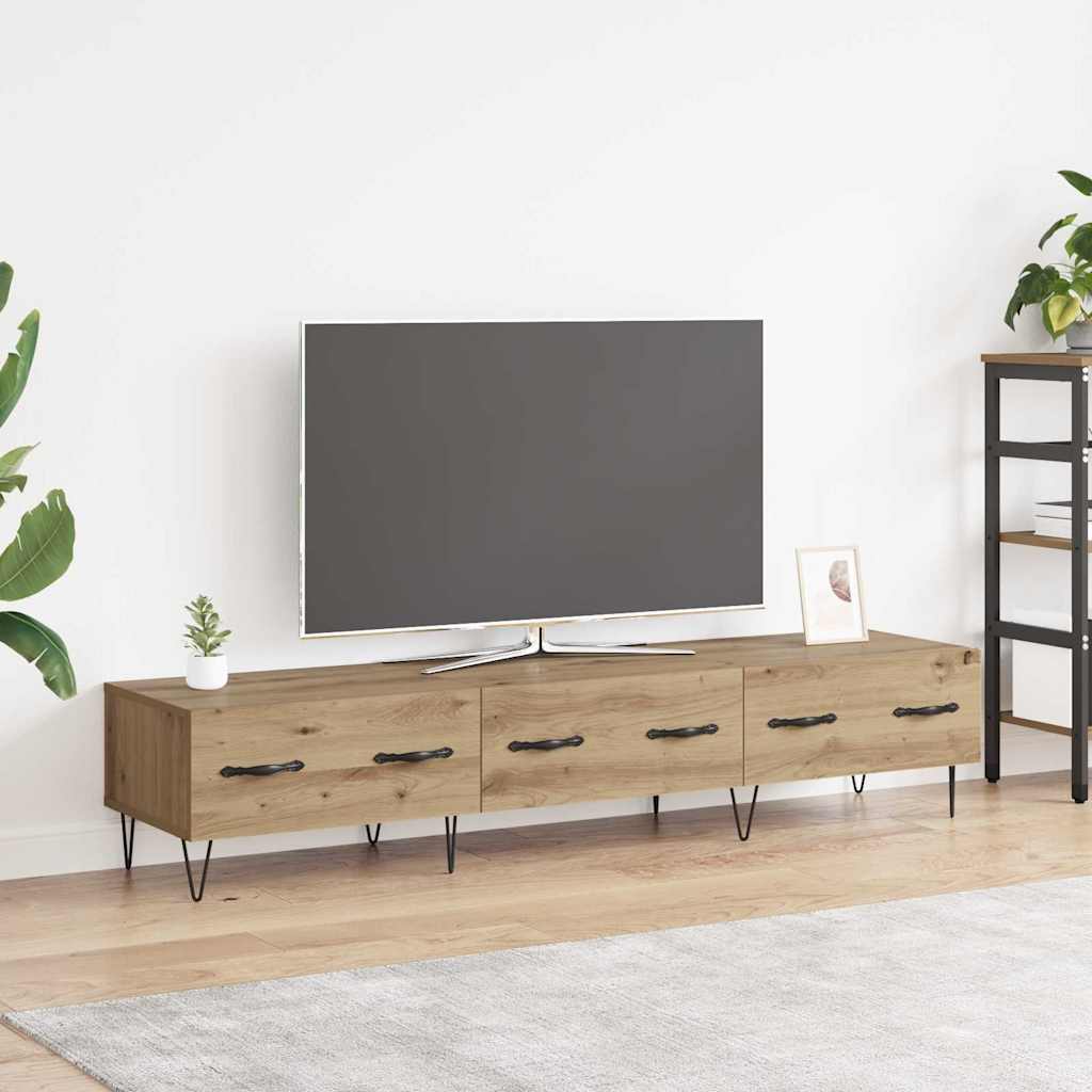 TV-kast artisanaal eikenkleurig 150 x 36 x 30 cm Bewerkt hout is nu te koop bij PeponiXL, paradijselijk wonen!