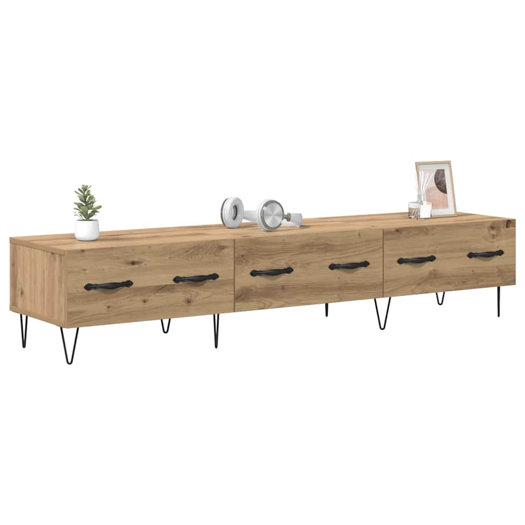 TV-kast artisanaal eikenkleurig 150 x 36 x 30 cm Bewerkt hout is nu te koop bij PeponiXL, paradijselijk wonen!