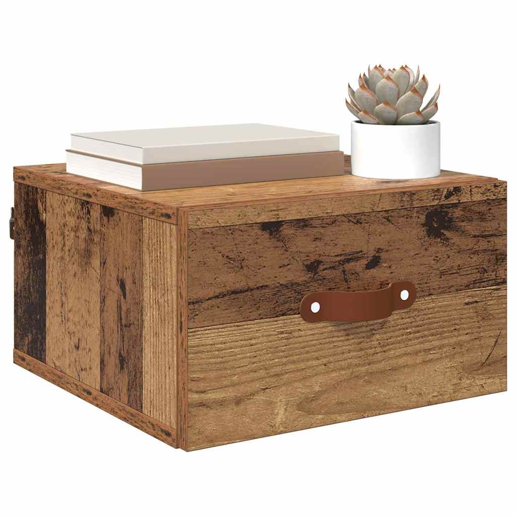 Wandkastje Oud Hout 35 x 35 x 20 cm Bewerkt hout is nu te koop bij PeponiXL, paradijselijk wonen!