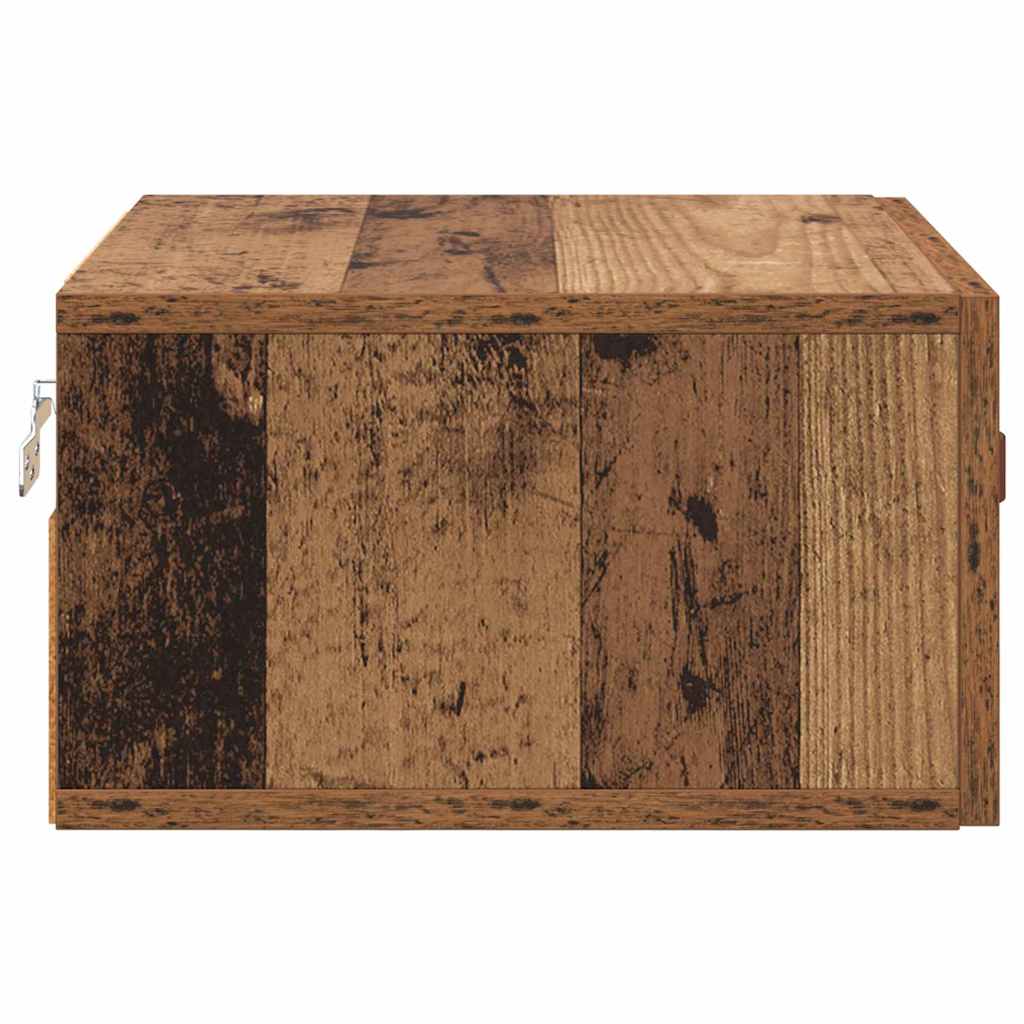 Wandkastje Oud Hout 35 x 35 x 20 cm Bewerkt hout is nu te koop bij PeponiXL, paradijselijk wonen!