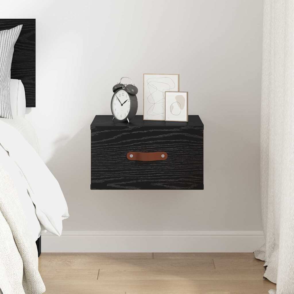 Wandkastje Zwart Eiken 35 x 35 x 20 cm Bewerkt hout is nu te koop bij PeponiXL, paradijselijk wonen!