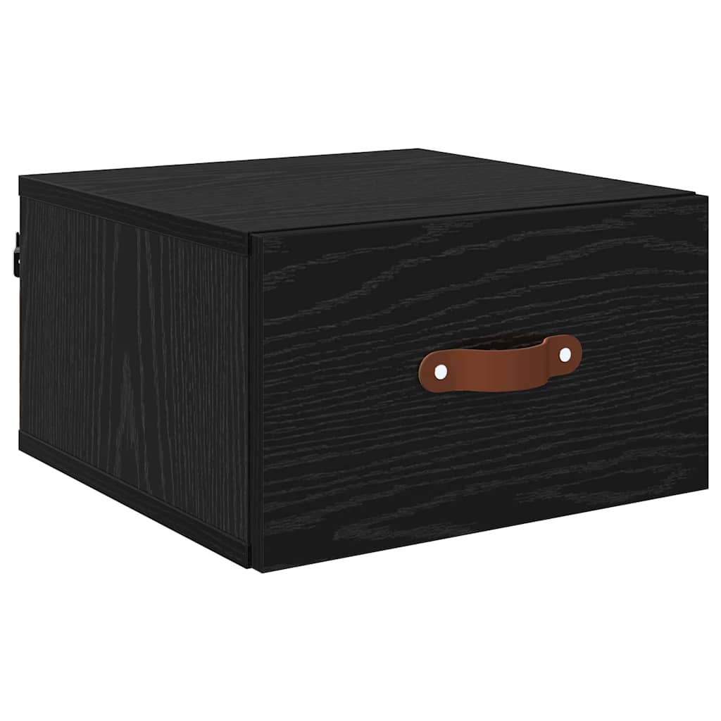 Wandkastje Zwart Eiken 35 x 35 x 20 cm Bewerkt hout is nu te koop bij PeponiXL, paradijselijk wonen!