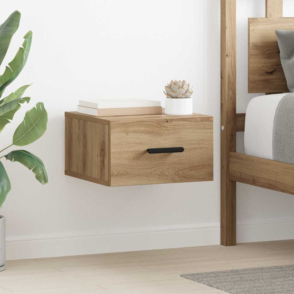 Nachtkastje Artisan Eiken 35 x 35 x 20 cm Bewerkt hout is nu te koop bij PeponiXL, paradijselijk wonen!