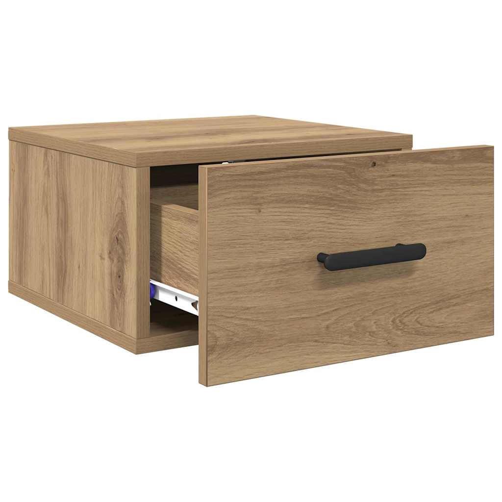 Nachtkastje 2 pcs Artisan Eiken 35 x 35 x 20 cm Bewerkt hout is nu te koop bij PeponiXL, paradijselijk wonen!