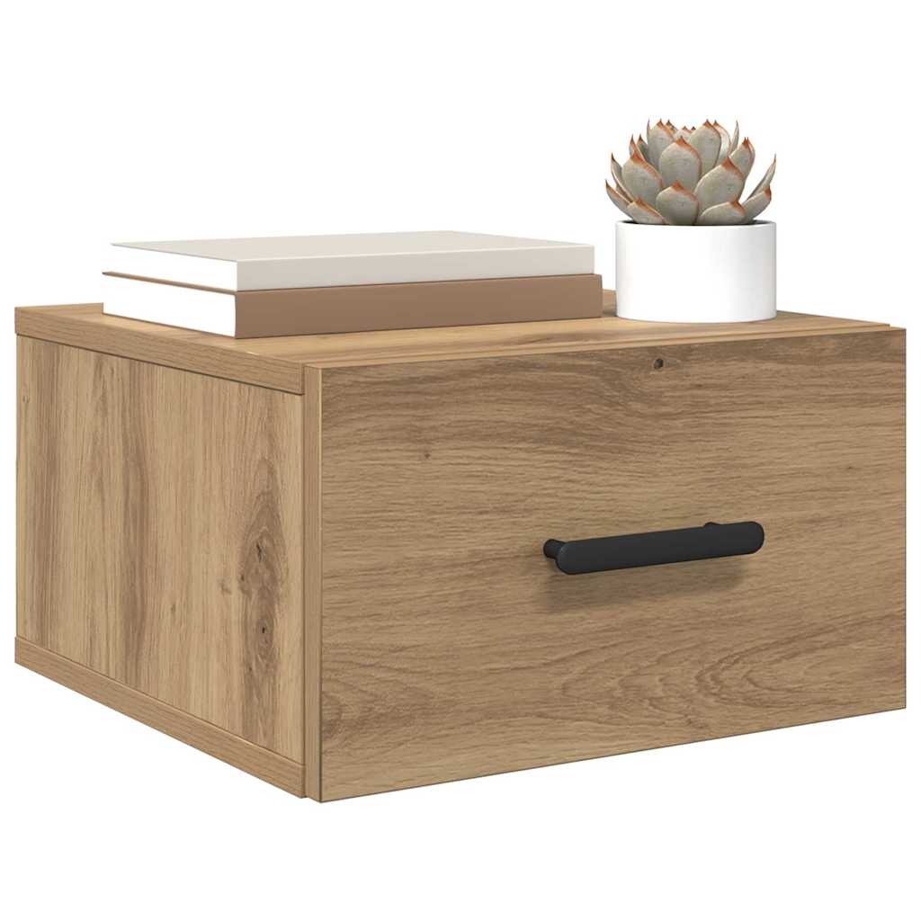 Nachtkastje 2 pcs Artisan Eiken 35 x 35 x 20 cm Bewerkt hout is nu te koop bij PeponiXL, paradijselijk wonen!