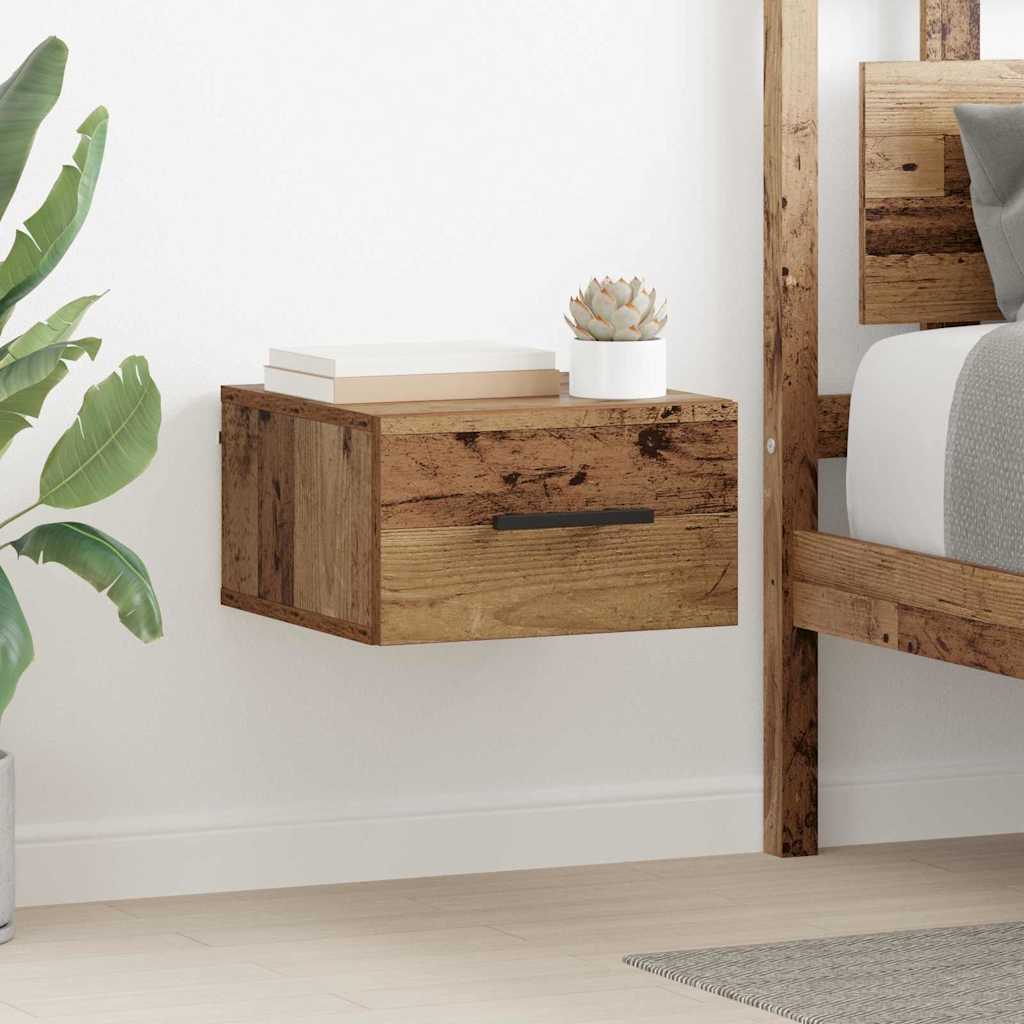 Nachtkastje Oud hout 35 x 35 x 20 cm Bewerkt hout is nu te koop bij PeponiXL, paradijselijk wonen!
