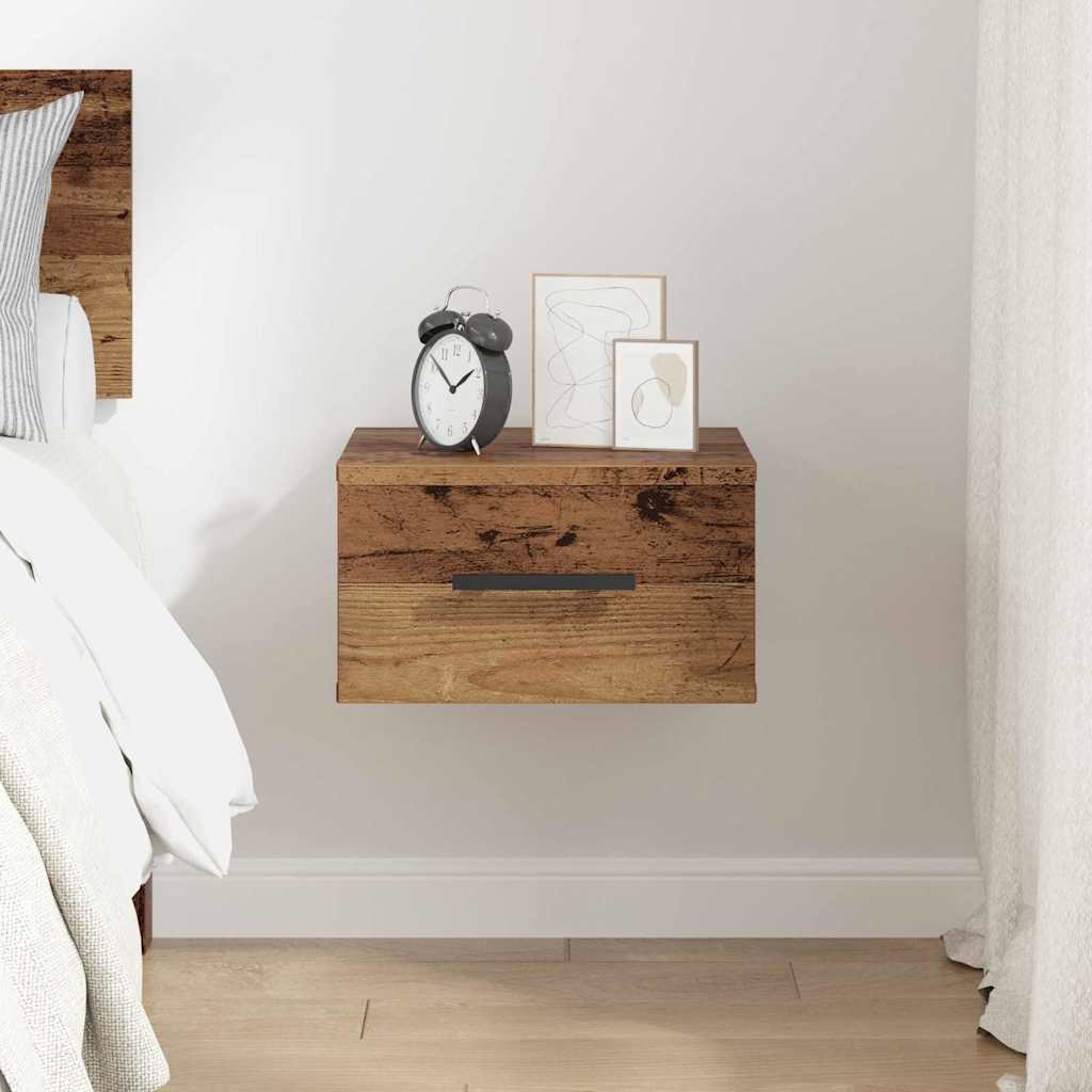 Nachtkastje Oud hout 35 x 35 x 20 cm Bewerkt hout is nu te koop bij PeponiXL, paradijselijk wonen!