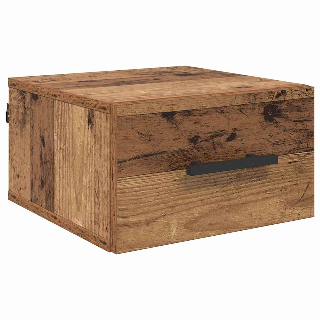 Nachtkastje Oud hout 35 x 35 x 20 cm Bewerkt hout is nu te koop bij PeponiXL, paradijselijk wonen!