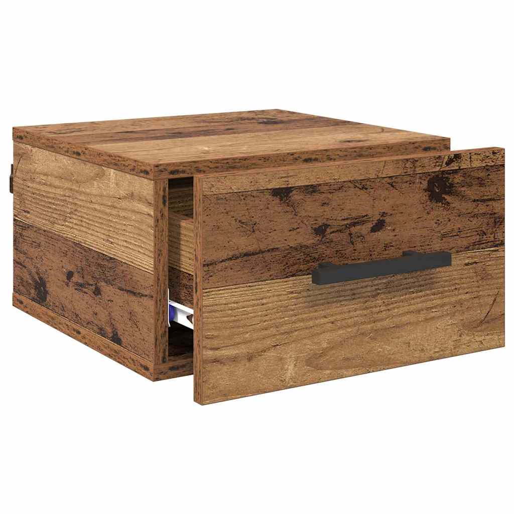 Nachtkastje Oud hout 35 x 35 x 20 cm Bewerkt hout is nu te koop bij PeponiXL, paradijselijk wonen!