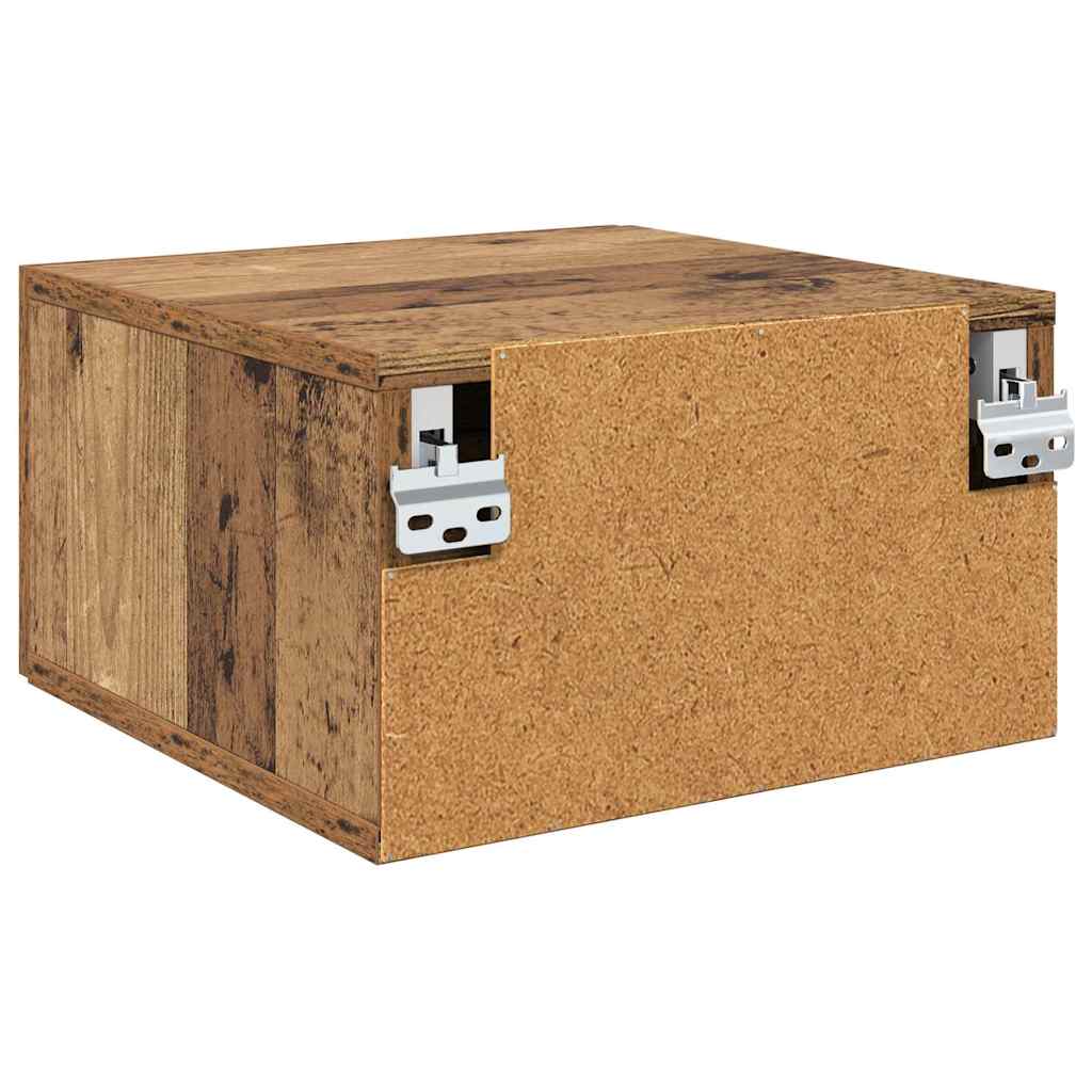 Nachtkastje Oud hout 35 x 35 x 20 cm Bewerkt hout is nu te koop bij PeponiXL, paradijselijk wonen!