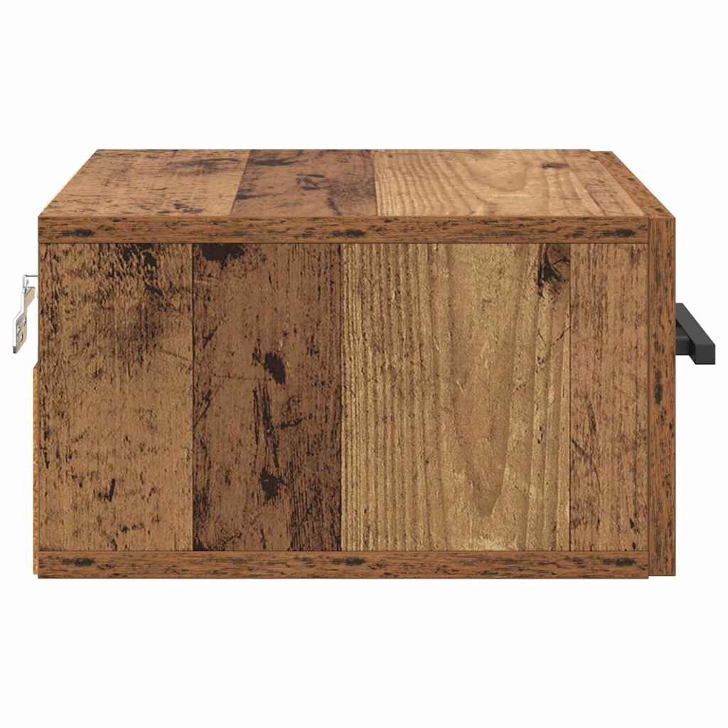 Nachtkastje Oud hout 35 x 35 x 20 cm Bewerkt hout is nu te koop bij PeponiXL, paradijselijk wonen!